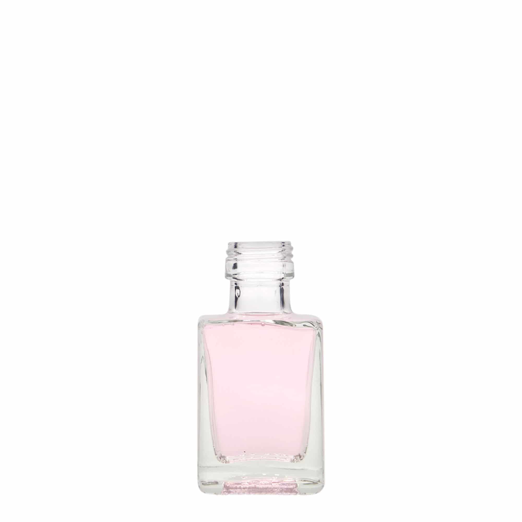 50 ml staklena boca 'Cube', kvadratna, grlo: PP 24