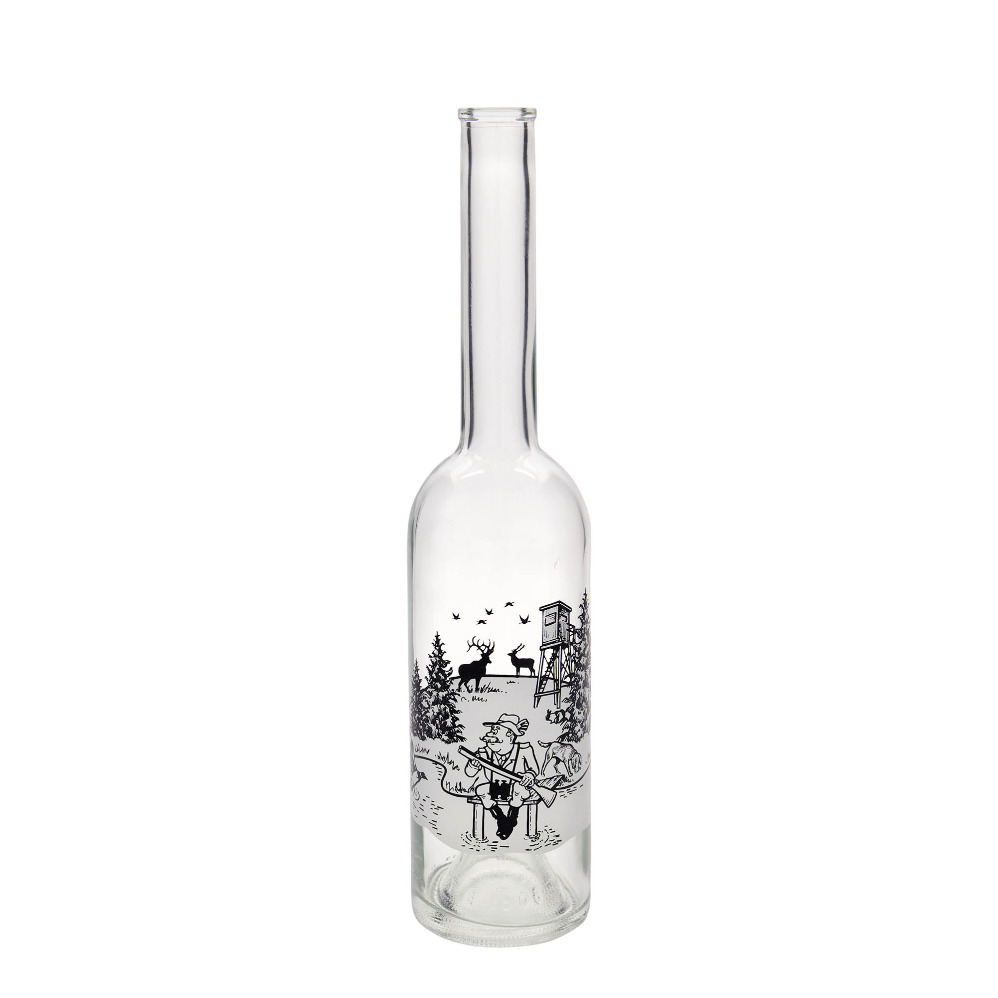 500 ml staklena boca 'Opera', motiv: Lovac, grlo: pluta 500 ml staklena boca 'Opera', motiv: Lovac, grlo: pluta