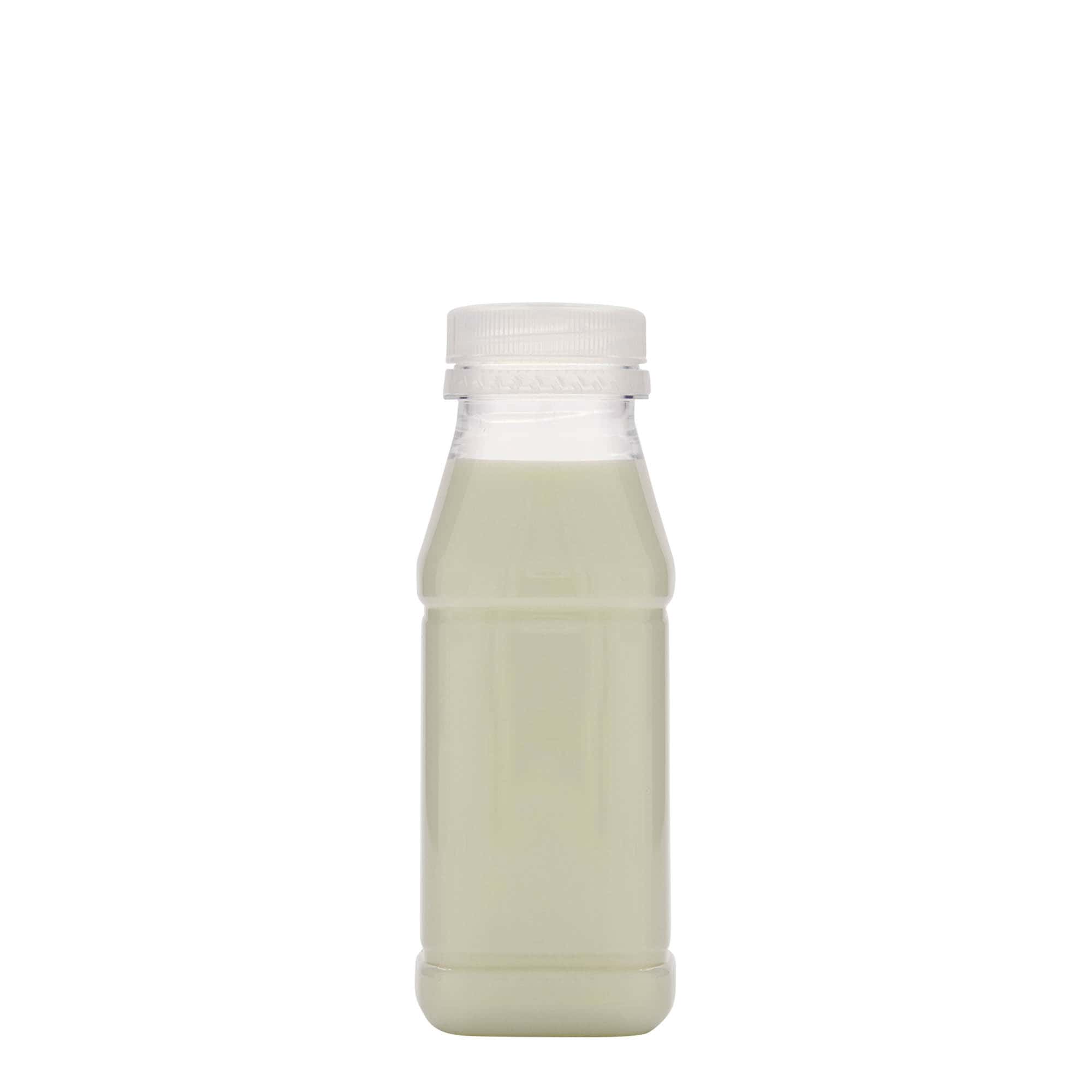250 ml PET-boca 'Milk and Juice Carré', kvadratna, plastika, grlo: 38 mm