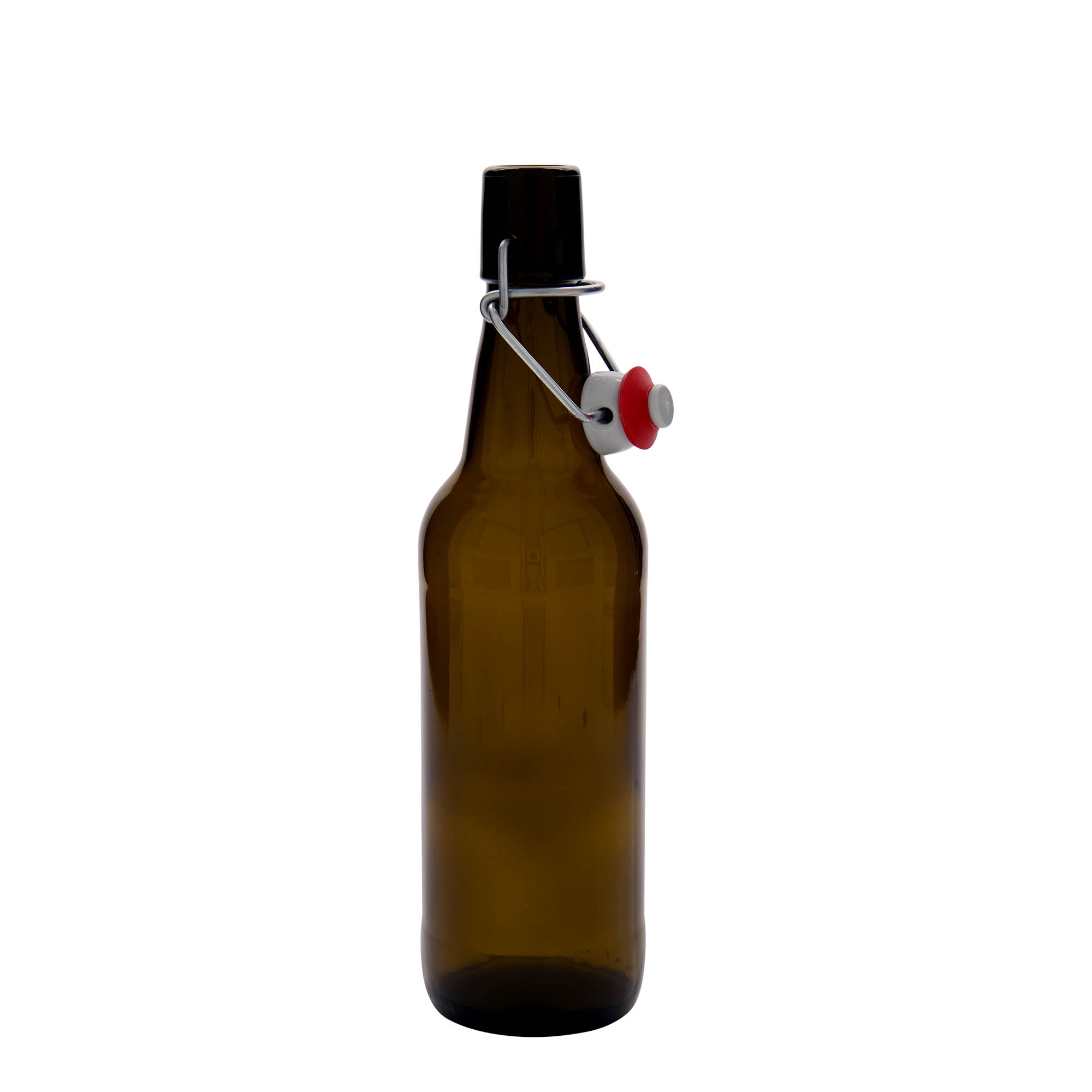 500 ml boca za pivo, staklena, smeđa, otvor: preklopni zatvarač