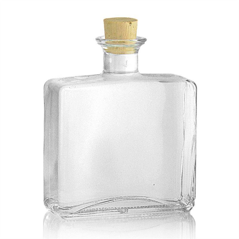 Staklena boca 500 ml 'Julia', pravokutna, otvor: pluteni čep Staklena boca 500 ml 'Julia', pravokutna, otvor: pluteni čep