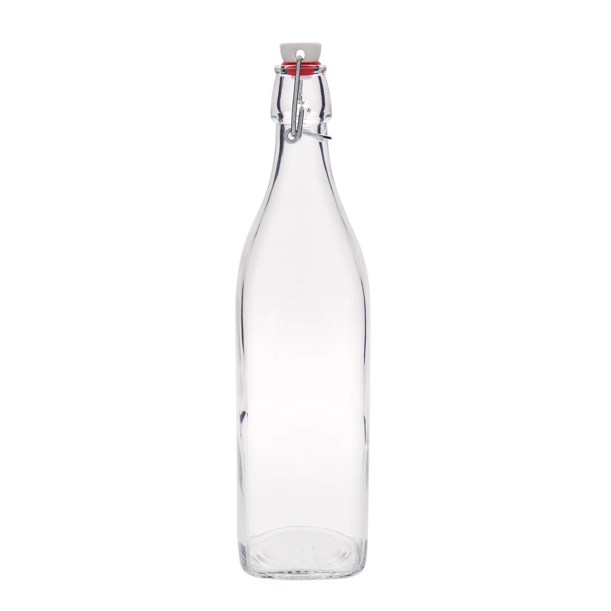 1.000 ml staklena boca 'Swing, četvrtasta, grlo: zatvarač s kopčom' 1.000 ml staklena boca 'Swing, četvrtasta, grlo: zatvarač s kopčom'