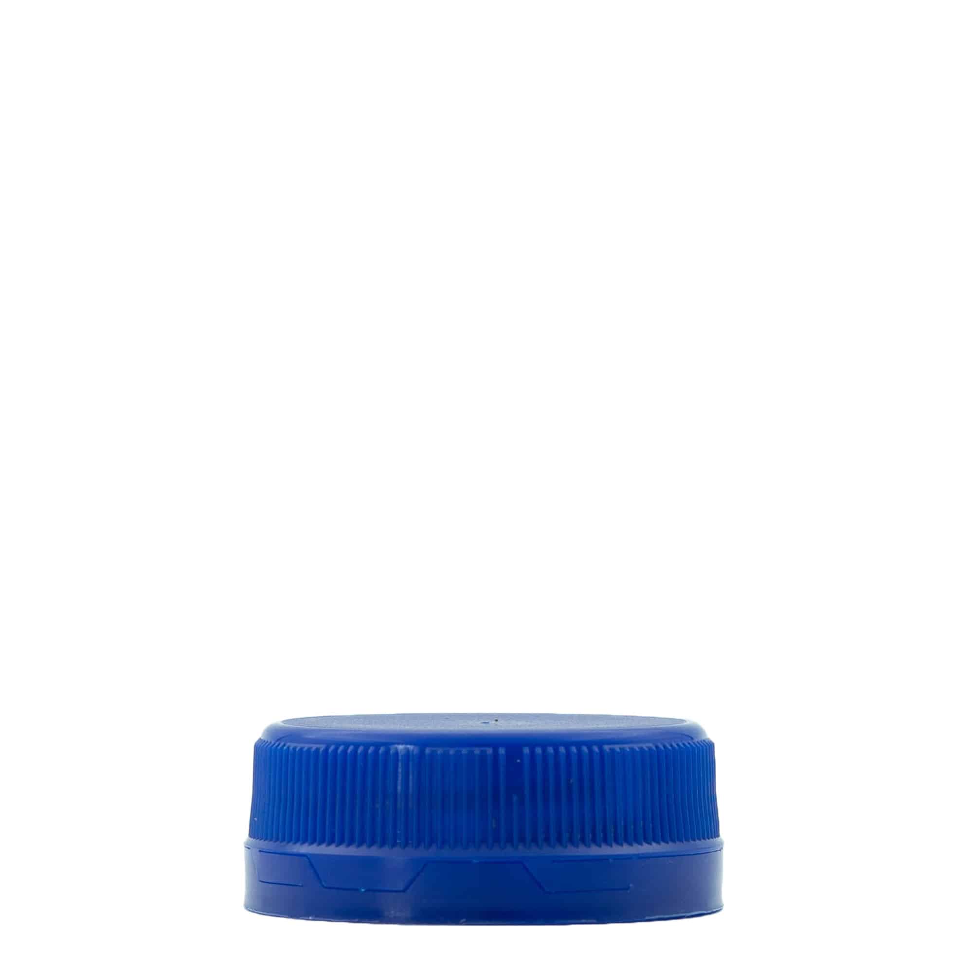 Navojni čep s dvostrukim navojem, PE plastika, plavi, za otvor: PET 38 mm