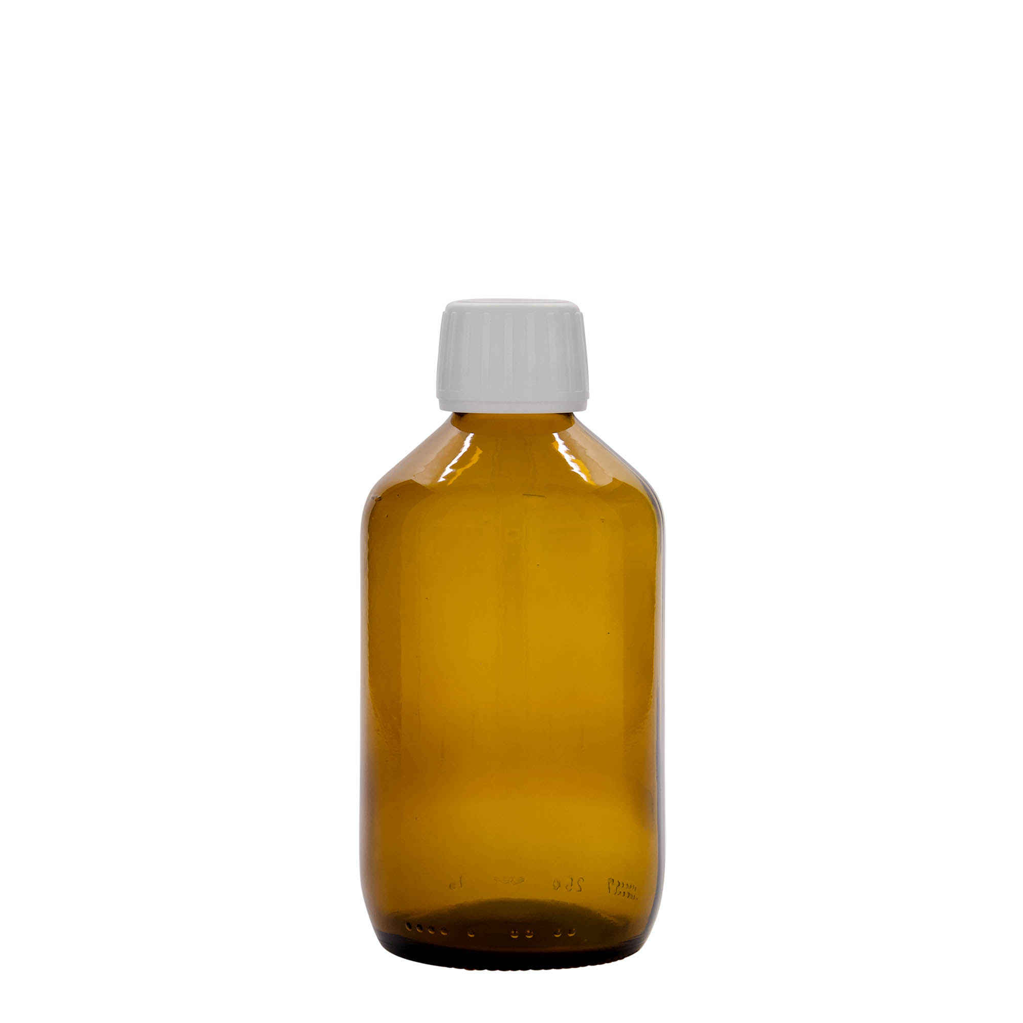 250 ml medicinska bočica, smeđa, staklo, grlo: PP 28