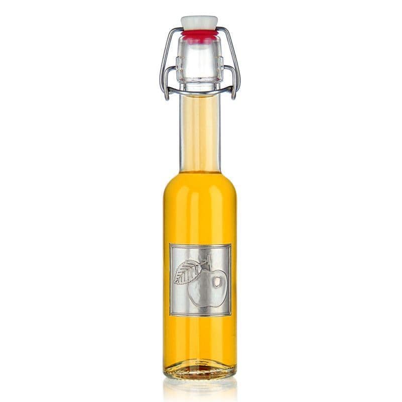 Oznaka od kalaja 'Jabuka', kvadratna, metal, srebrna