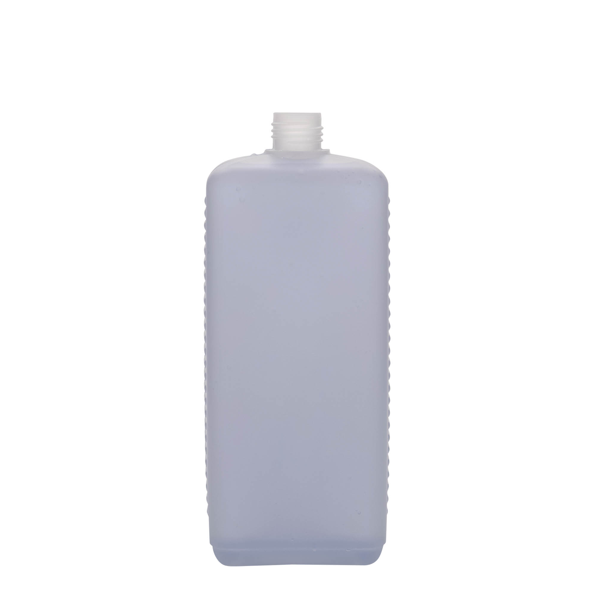 1.000 ml kanister boca, pravokutna, HDPE plastika, prirodna, grlo: DIN 25 EPE