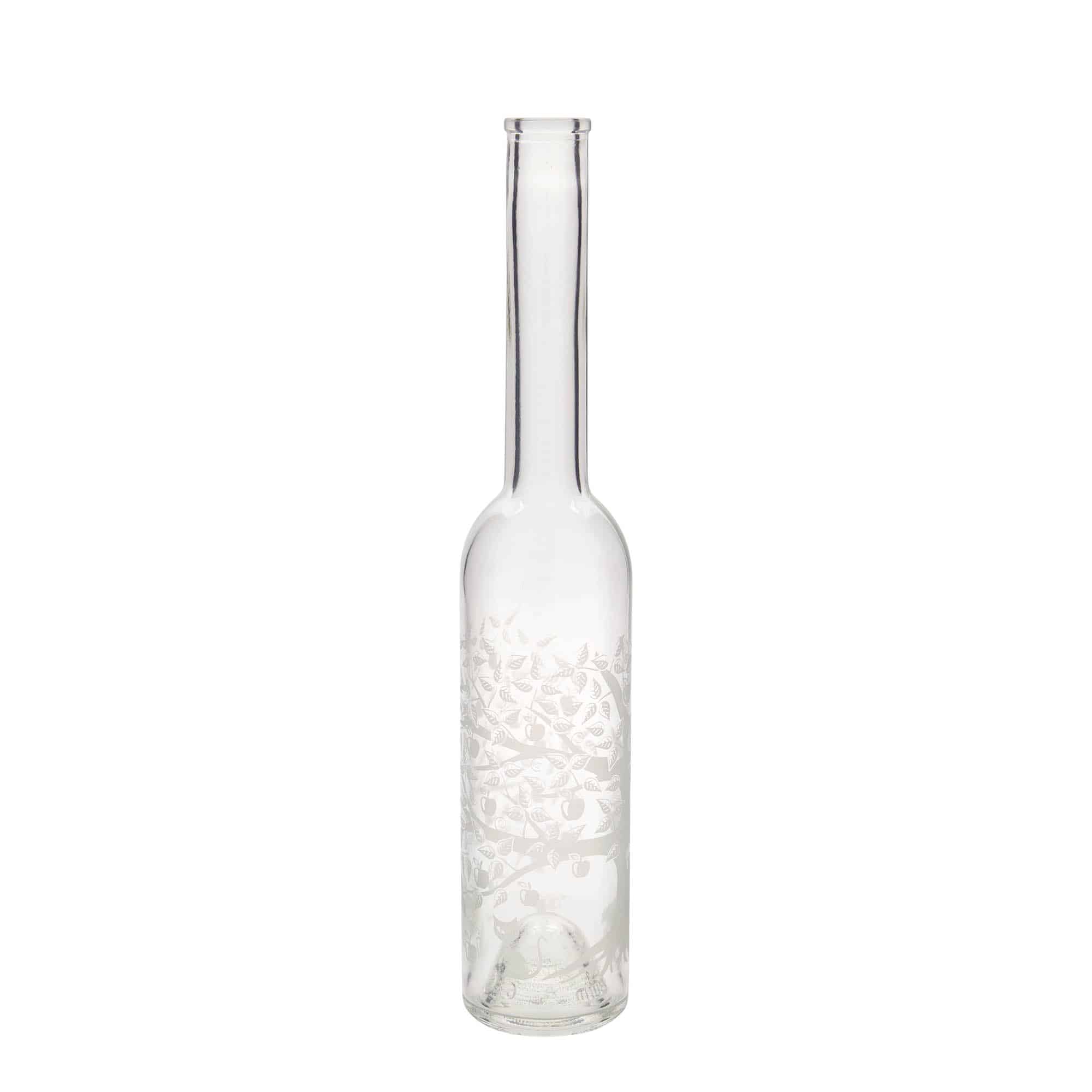 Staklena boca 350 ml 'Opera', motiv: stablo jabuke, otvor: pluteni čep Staklena boca 350 ml 'Opera', motiv: stablo jabuke, otvor: pluteni čep