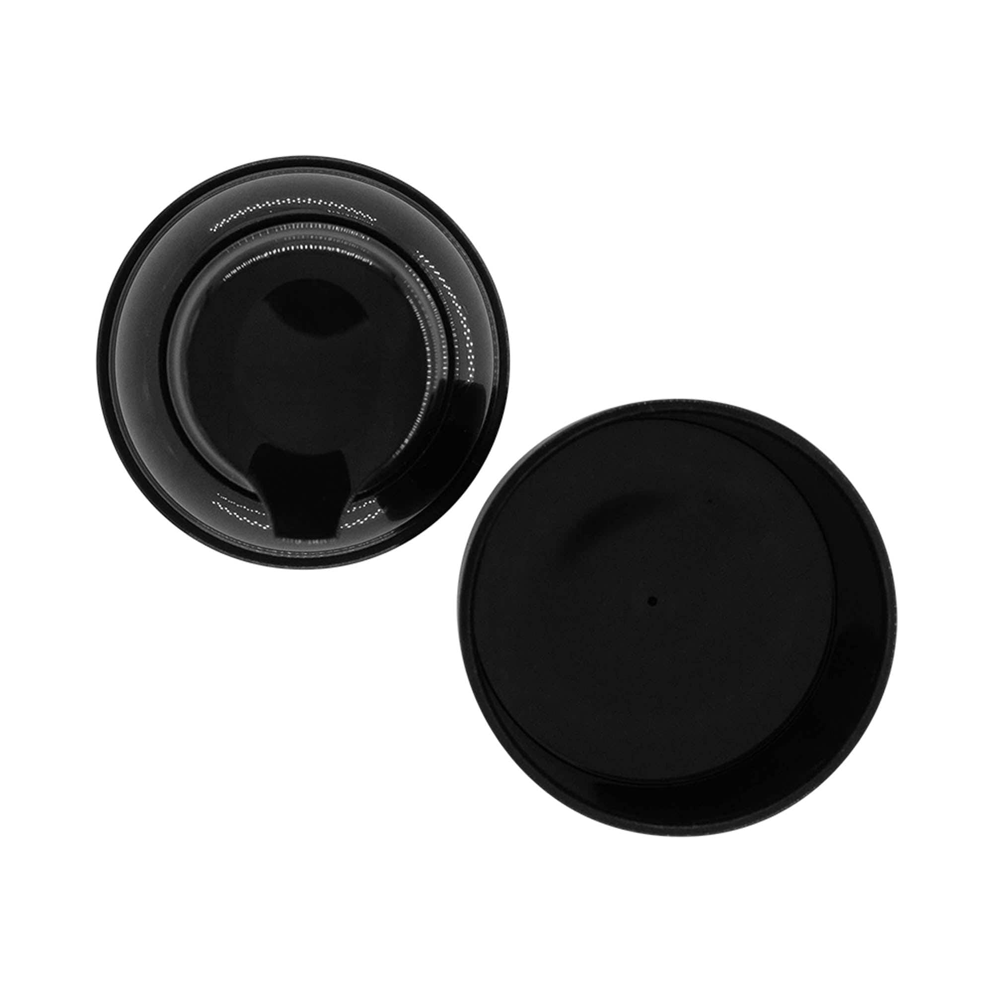 Airless dozirna pumpa „Mezzo“, tip D, PP plastika, crna s crnim poklopcem