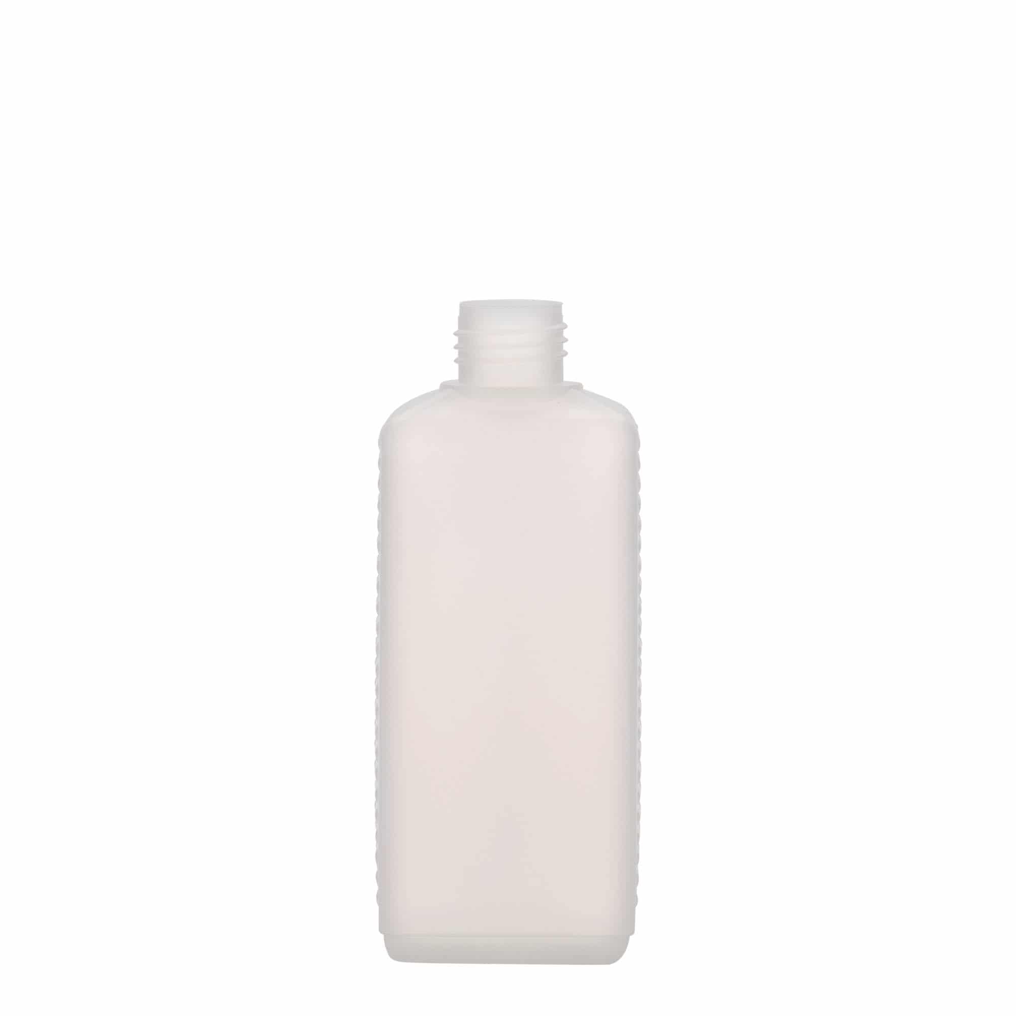 Kanistar boca 250 ml, pravokutna, HDPE plastika, prirodna, otvor: DIN 25 EPE Kanistar boca 250 ml, pravokutna, HDPE plastika, prirodna, otvor: DIN 25 EPE