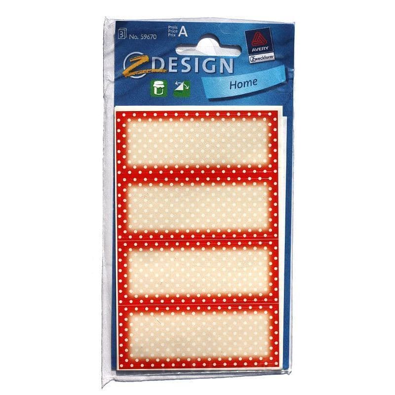 Zweckform etikete 'Red Dots', pravokutne, papir, crvene