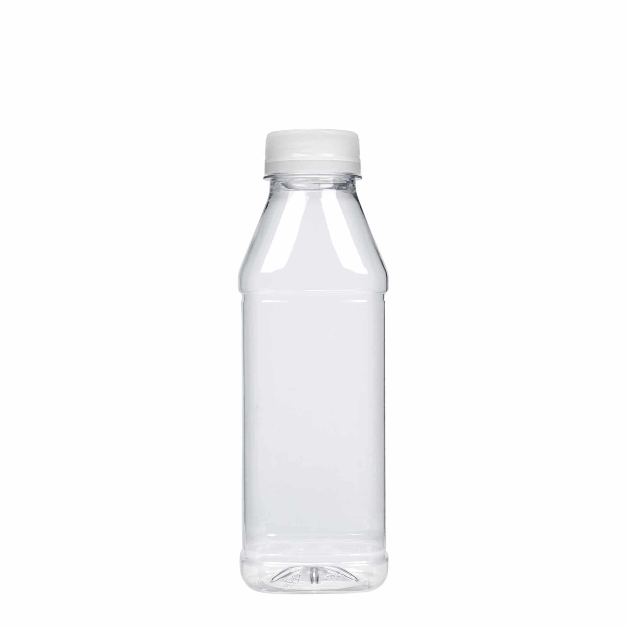 500 ml PET-boca 'Milk and Juice Carré', kvadratna, plastična, grlo: 38 mm