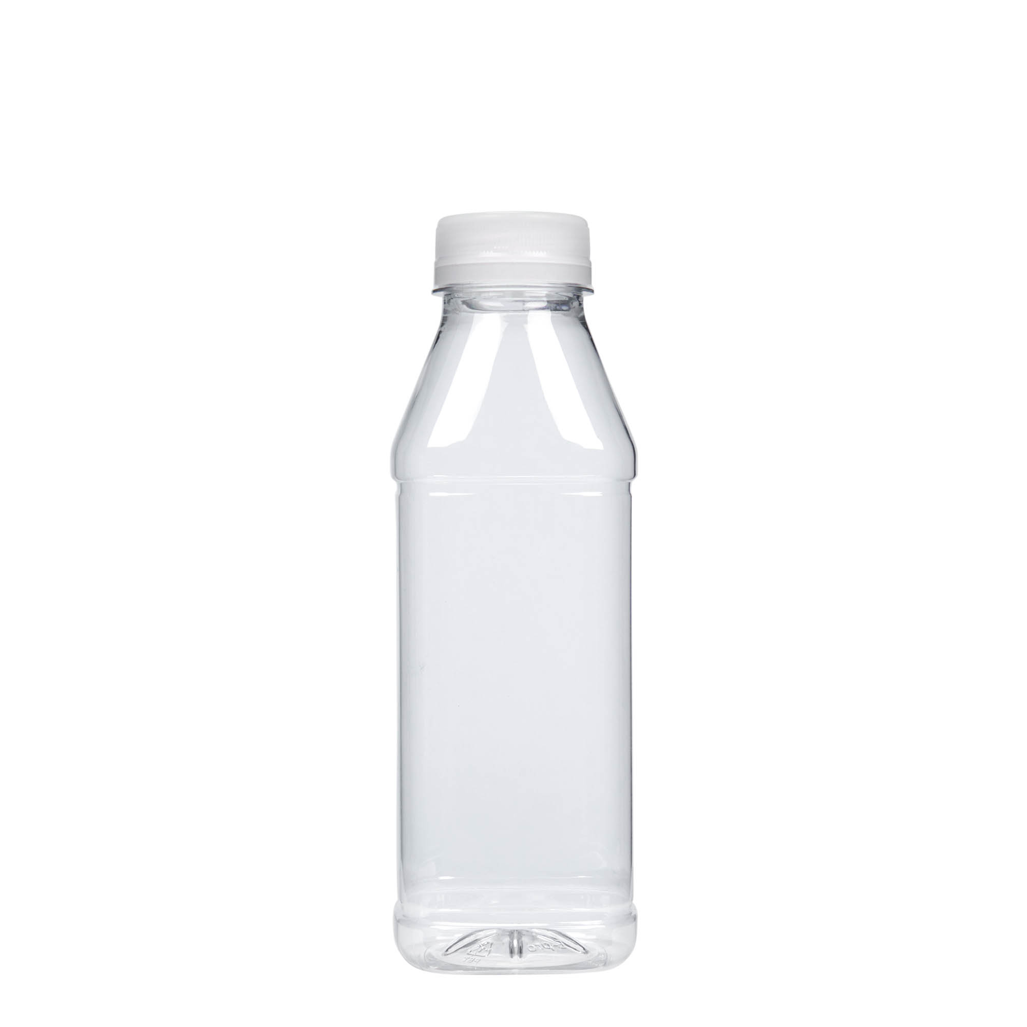 500 ml PET-boca 'Milk and Juice Carré', kvadratna, plastična, grlo: 38 mm