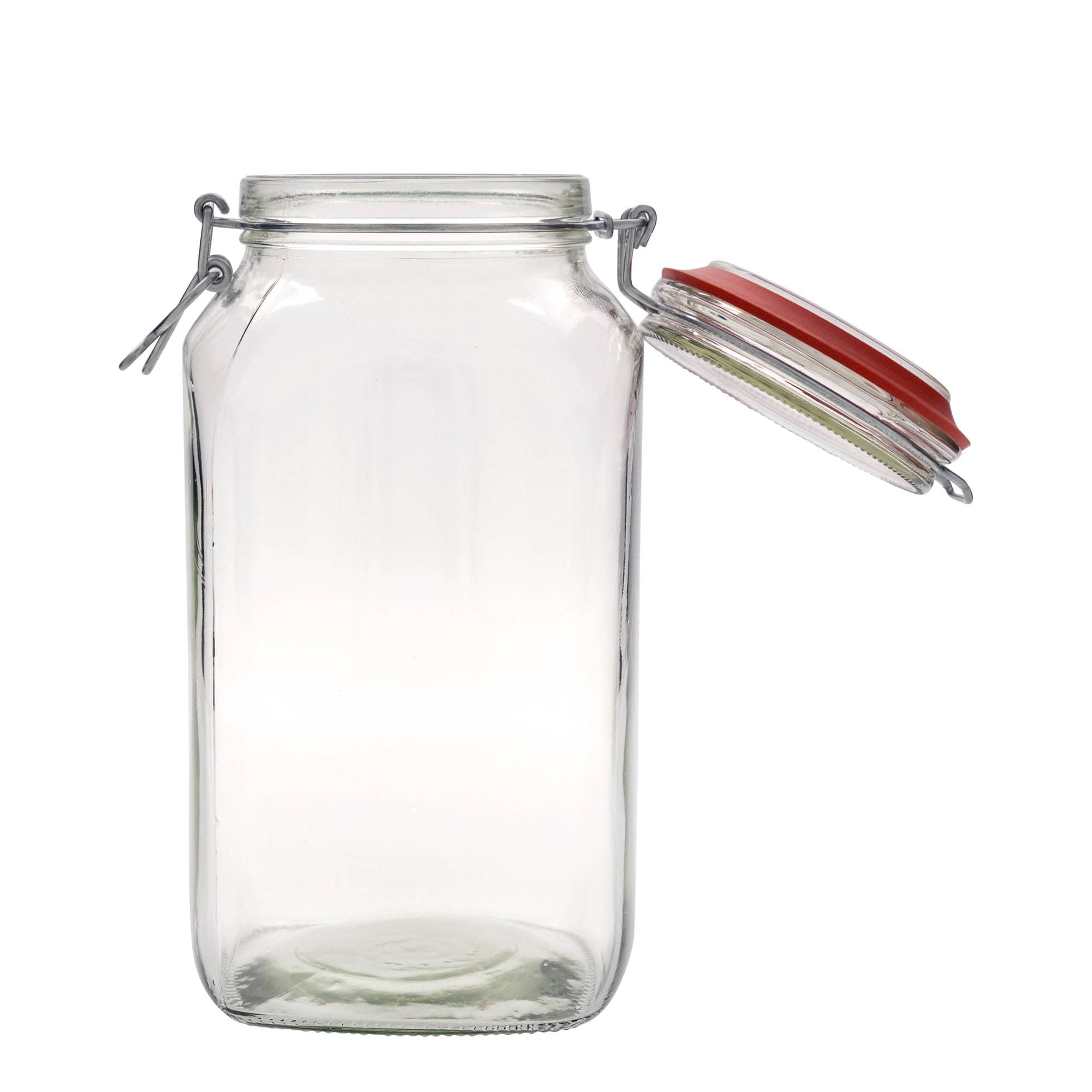 Staklenka s hermetičkim poklopcem 2590 ml, kvadratna, otvor: hermetički poklopac