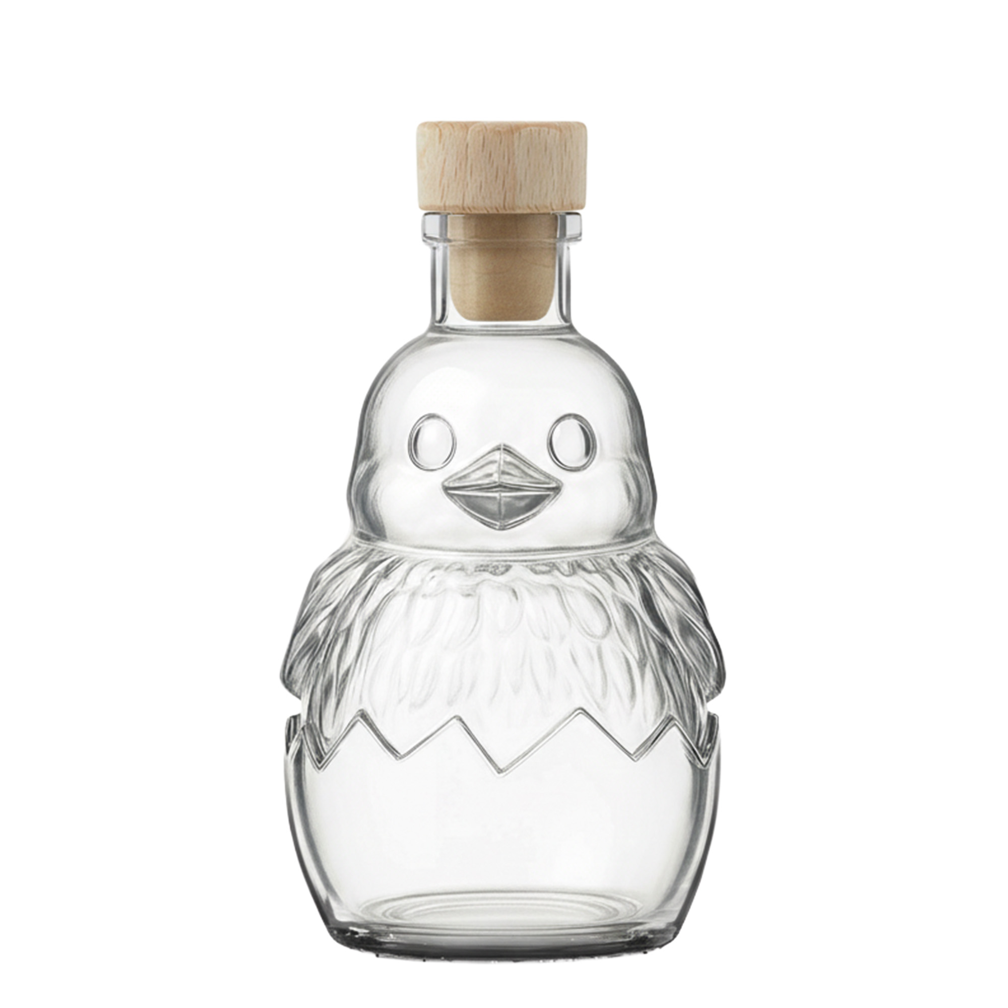 200 ml staklena boca 'Pilić', otvor: plutani čep