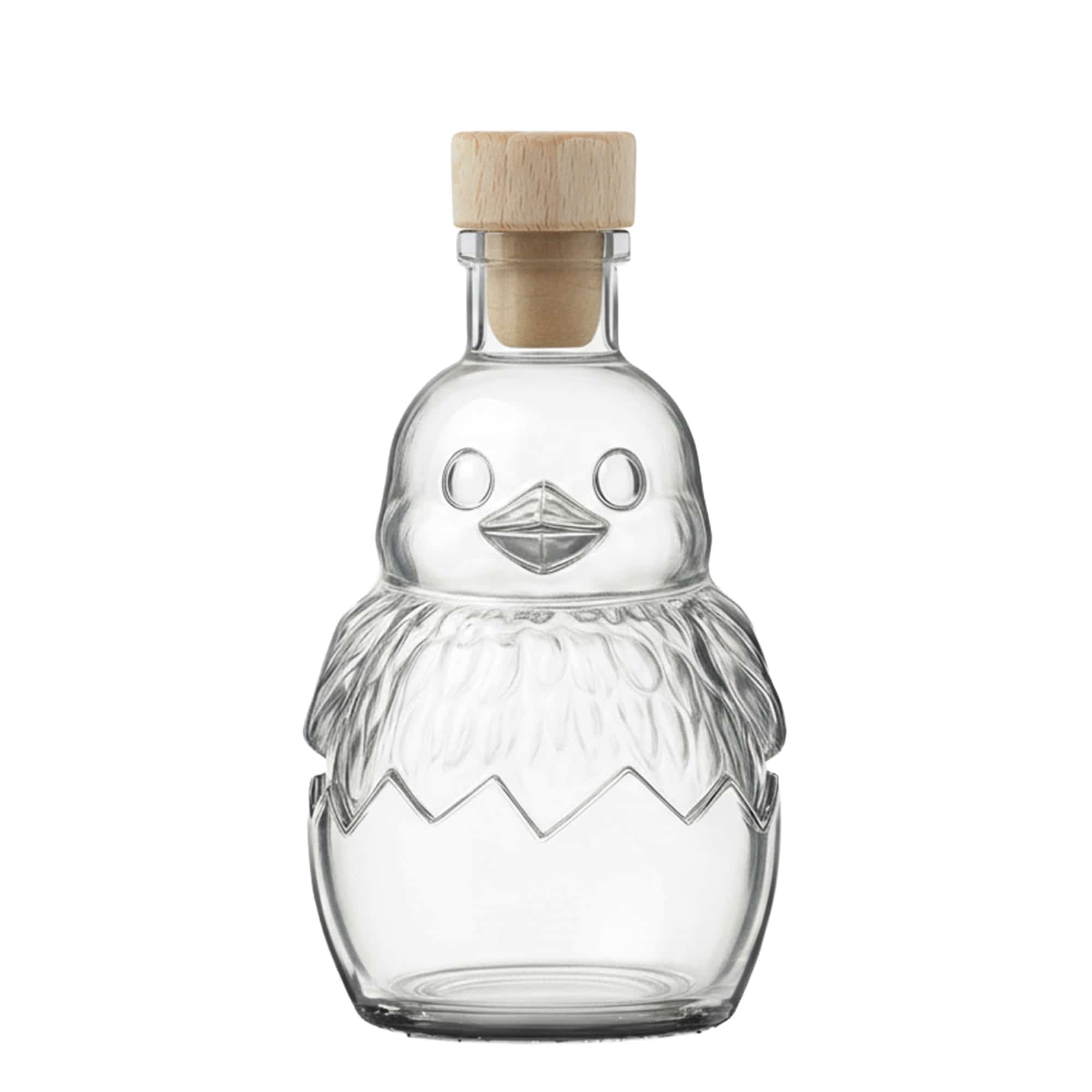 200 ml staklena boca 'Pilić', otvor: plutani čep