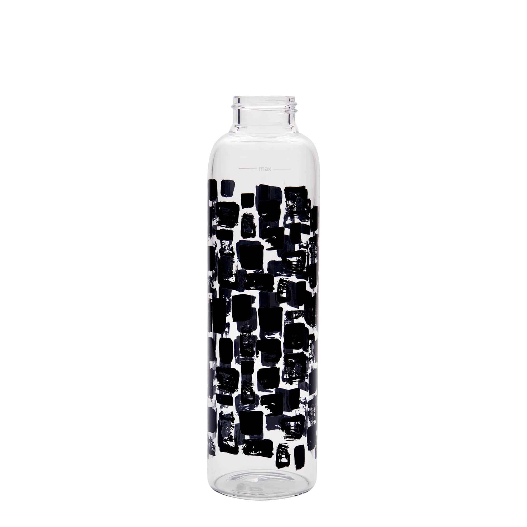 500 ml boca za piće 'Perseus - Crni pravokutnici', otvor: navojni poklopac