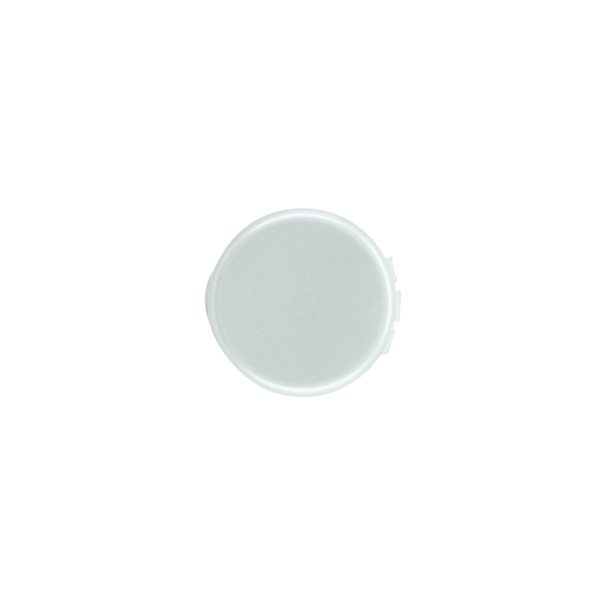 Zatvarač s navojem s preklopnim šarkama, PP plastika, srebrna, za otvor: 24/410 Zatvarač s navojem s preklopnim šarkama, PP plastika, srebrna, za otvor: 24/410