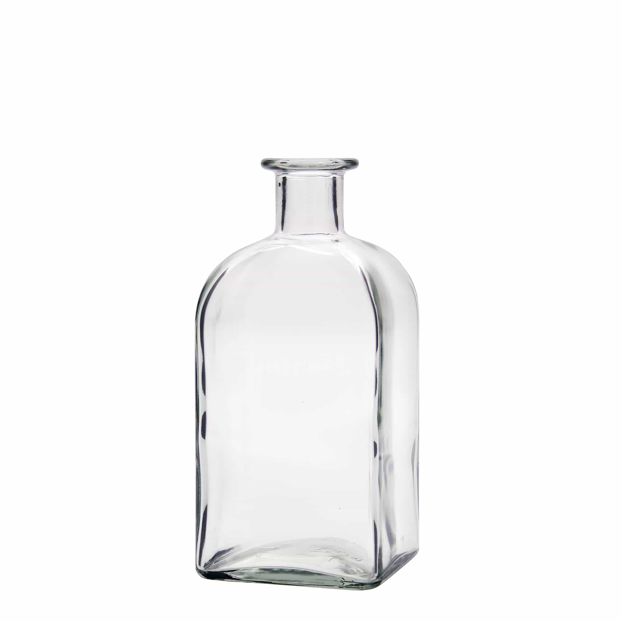 500 ml staklena boca Apotheker Carré, četvrtasta, otvor: pluta
