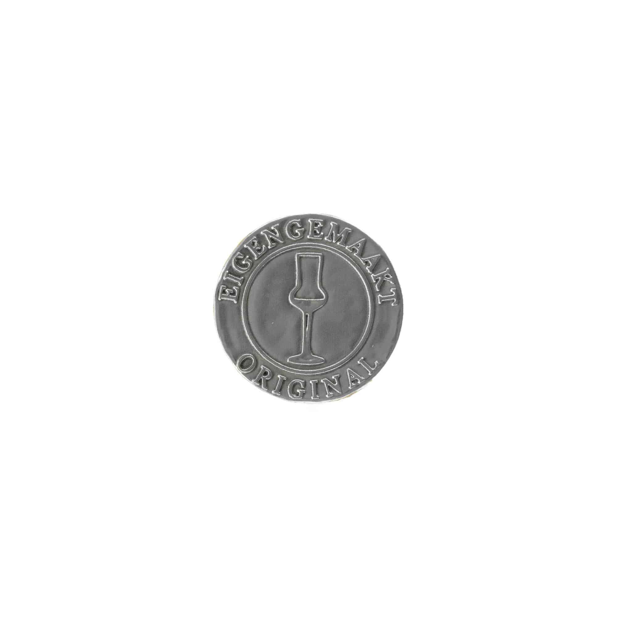 Naljepnica za limenku 'Eigengemaakt', goveđa, metal, srebrna