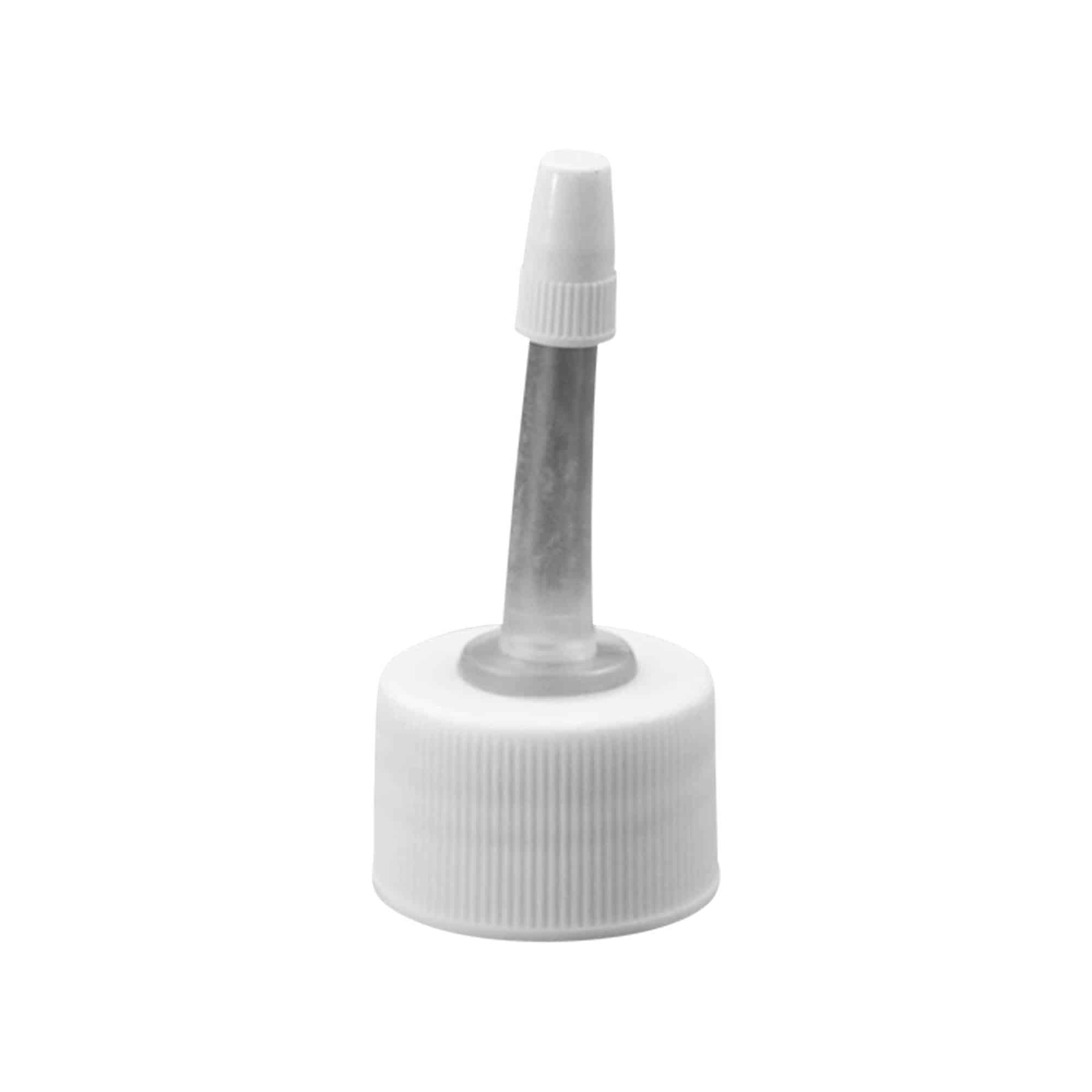 Navojni čep s aplikatorom, PP plastika, bijeli, za otvor: 24/410