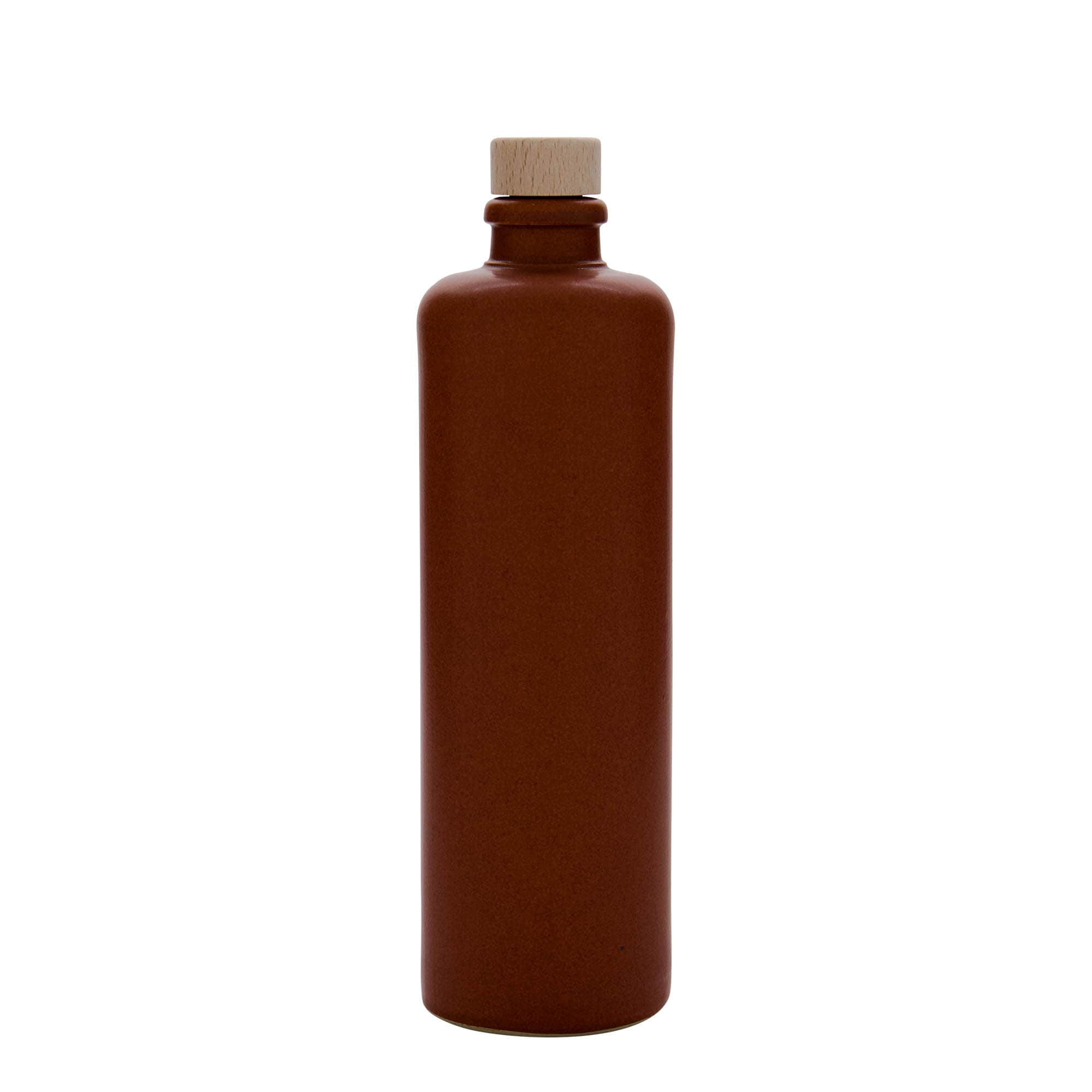 500 ml glineni vrč, kamenina, crveno-smeđi, otvor: pluta