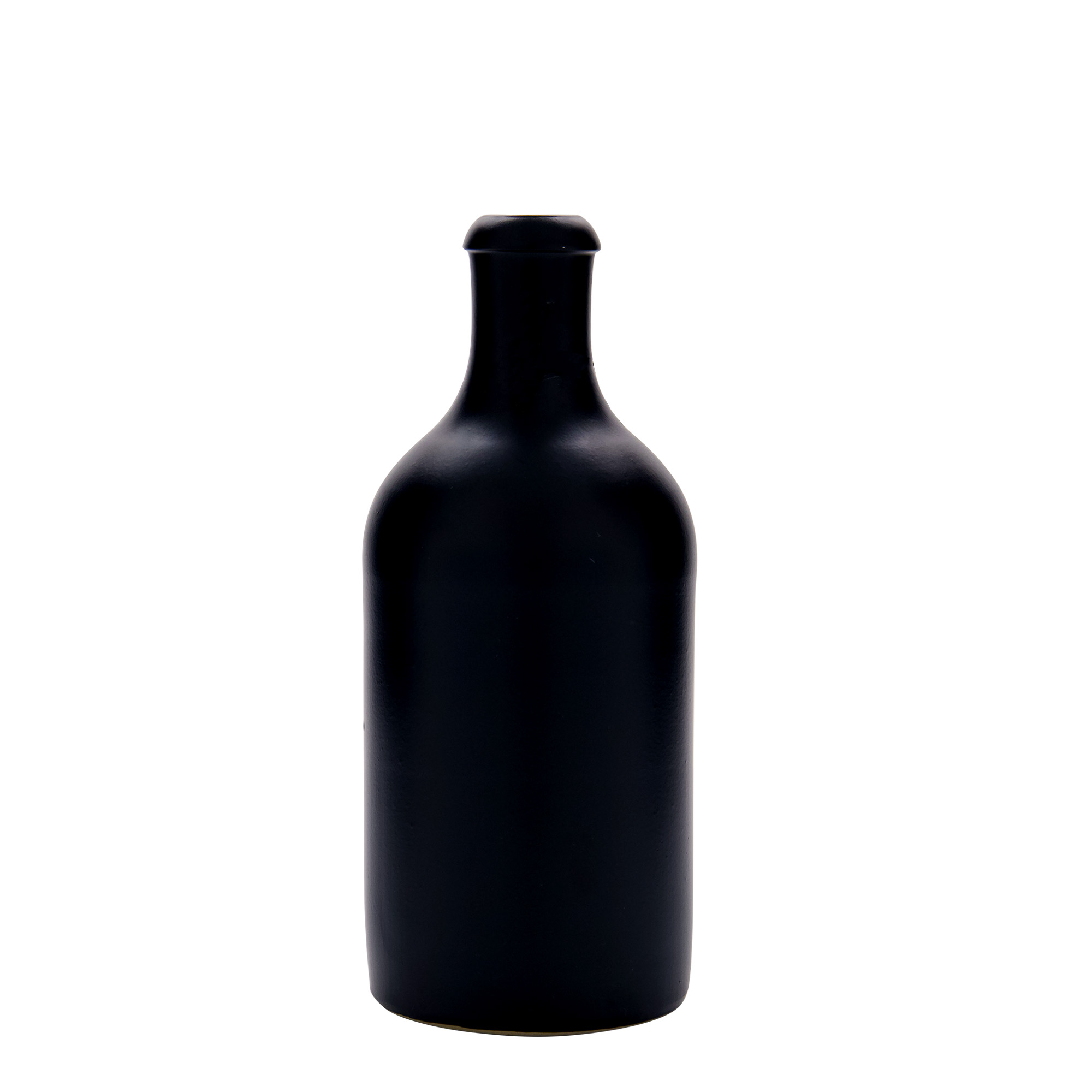 500 ml glineni vrč, kamenina, crni, grlo: zatvarač s kopčom