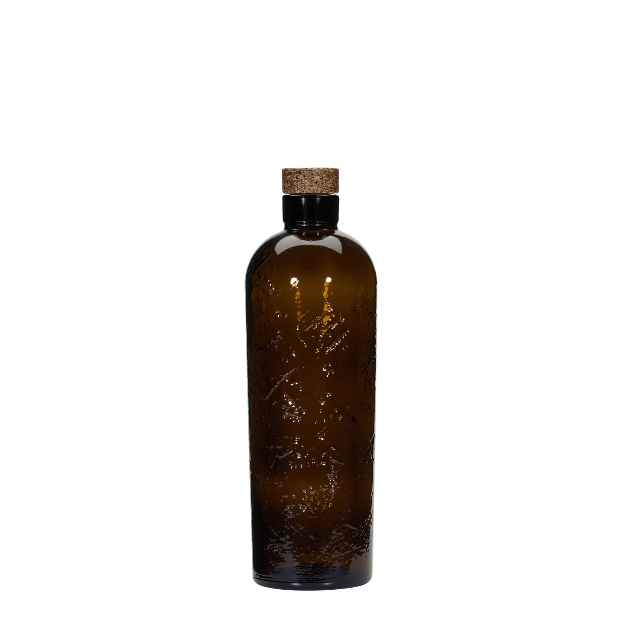 700 ml Wildly Crafted staklena boca 'Natural', smeđa, grlo: pluta