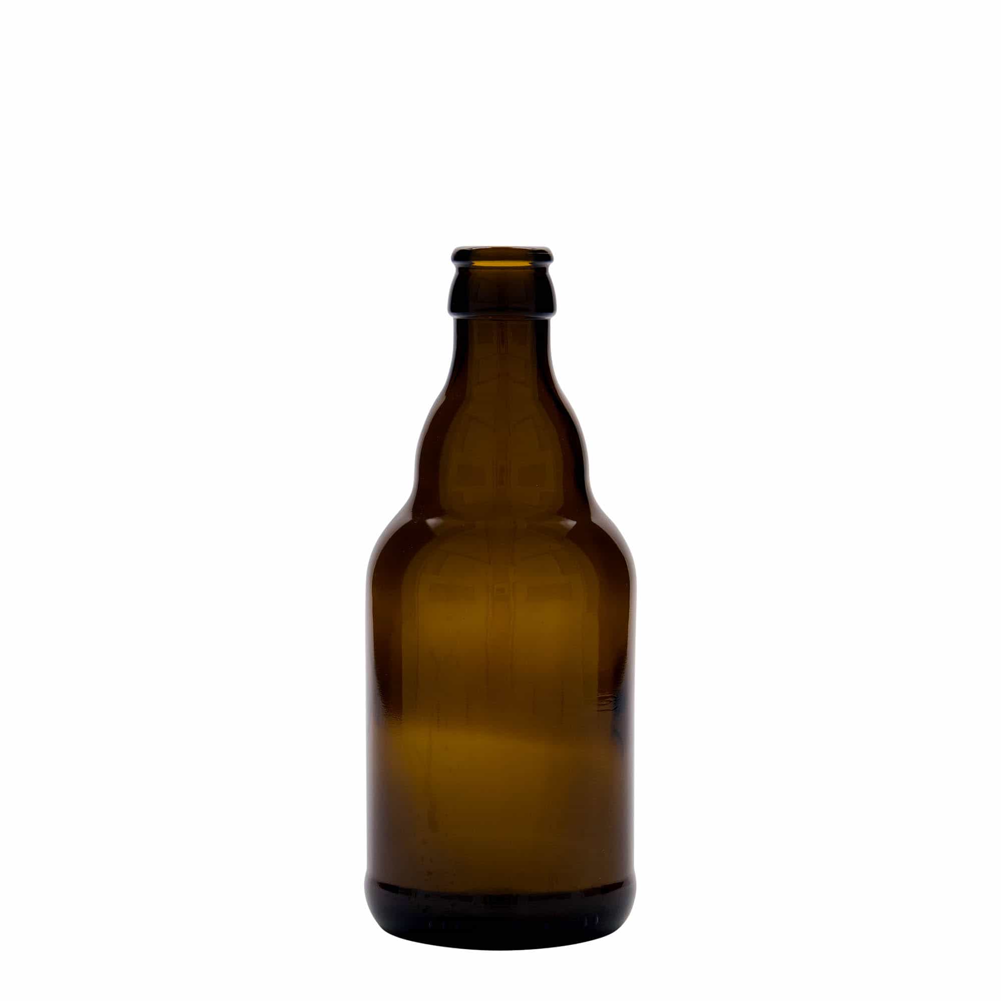 330 ml pivska boca 'Steinie', staklo, smeđa, grlo: krunskikapsula