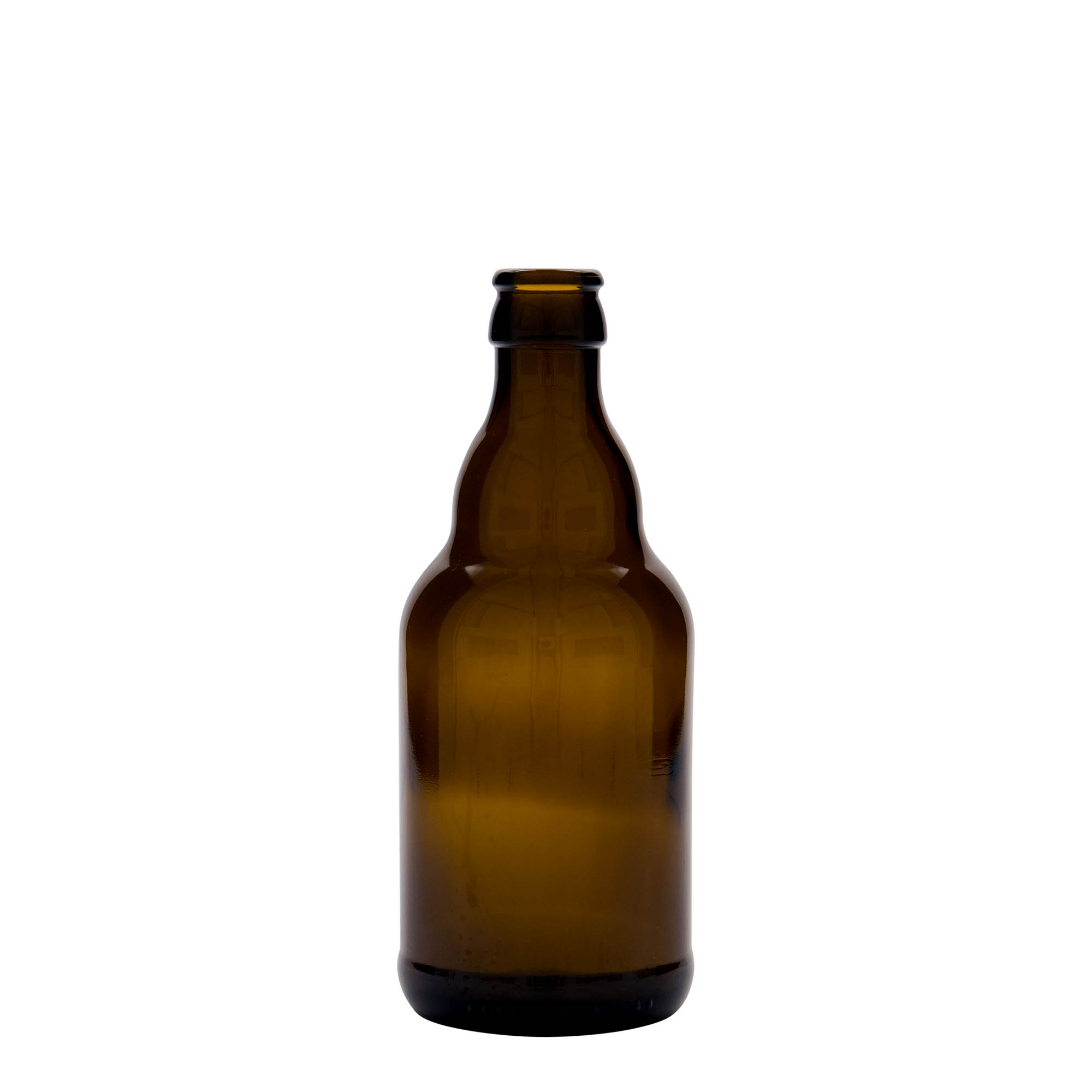 330 ml pivska boca 'Steinie', staklo, smeđa, grlo: krunskikapsula