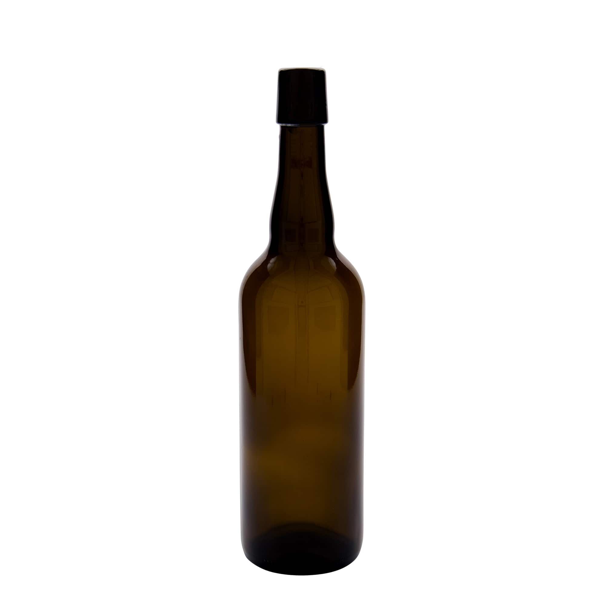 750 ml boca piva Belgija, staklo, smeđa, otvor: zatvarač s kopčom