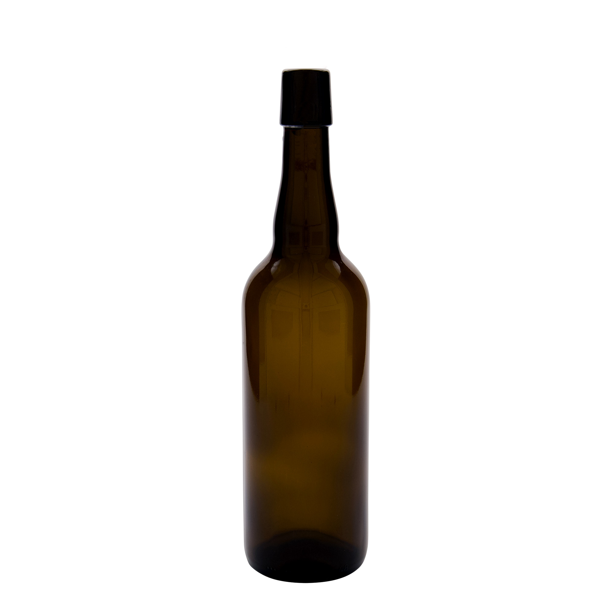 750 ml boca piva Belgija, staklo, smeđa, otvor: zatvarač s kopčom
