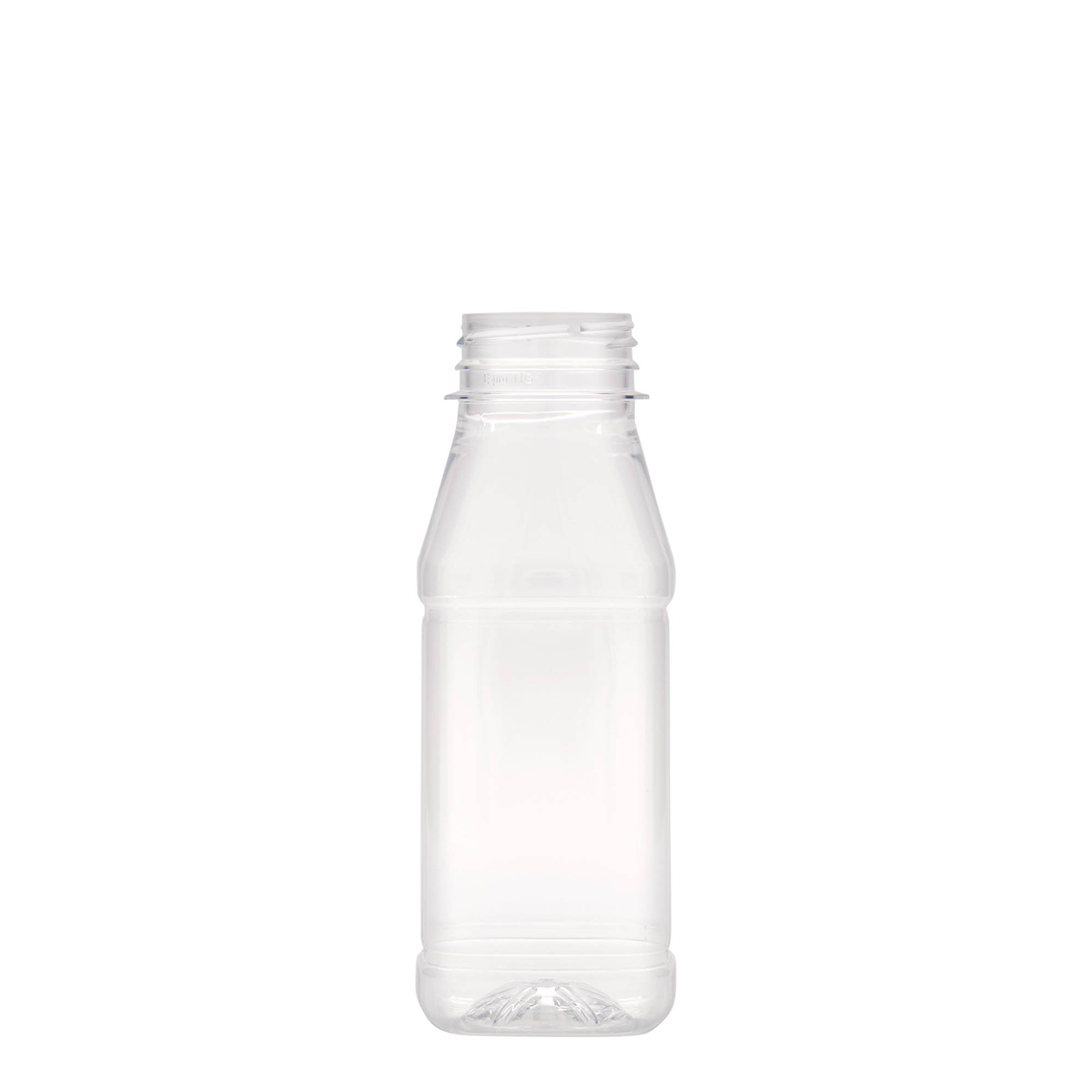 250 ml PET-boca 'Milk and Juice Carré', kvadratna, plastika, grlo: 38 mm