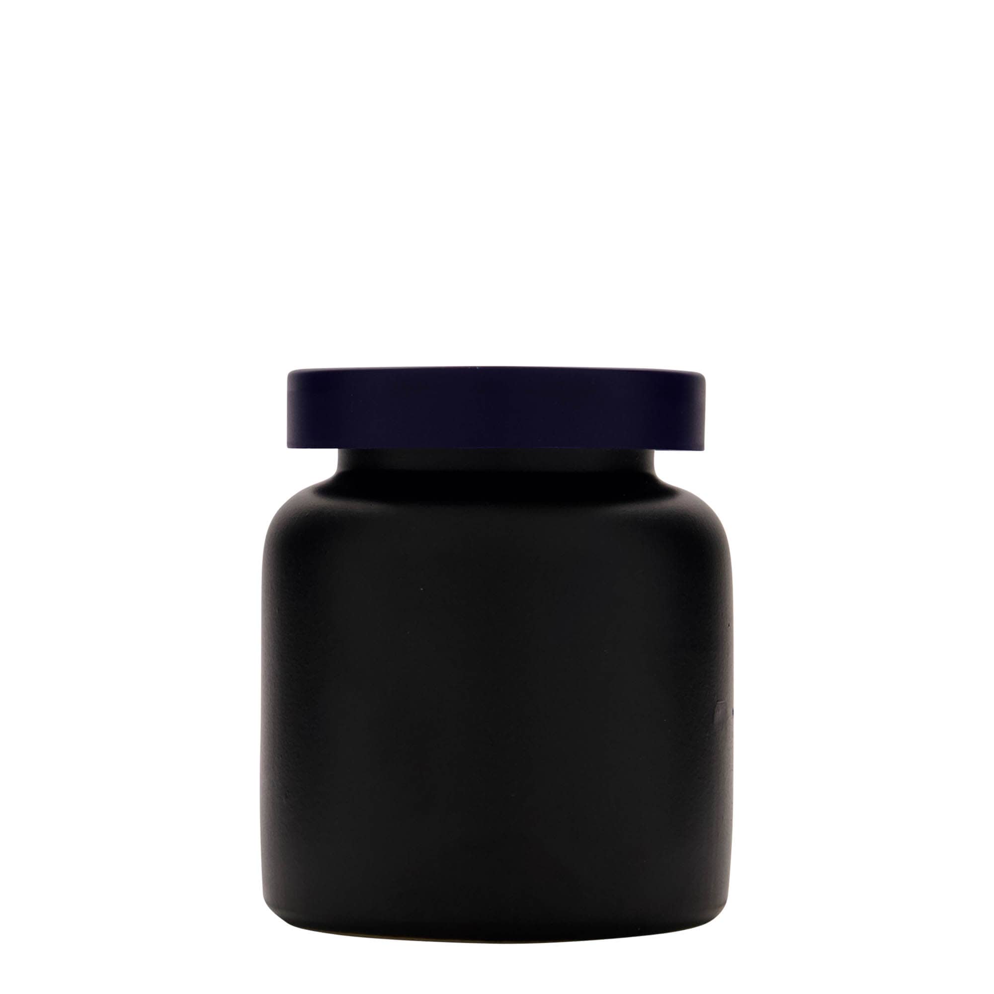 270 ml lonac od kamene keramike, crni, otvor: poklopac na navoj