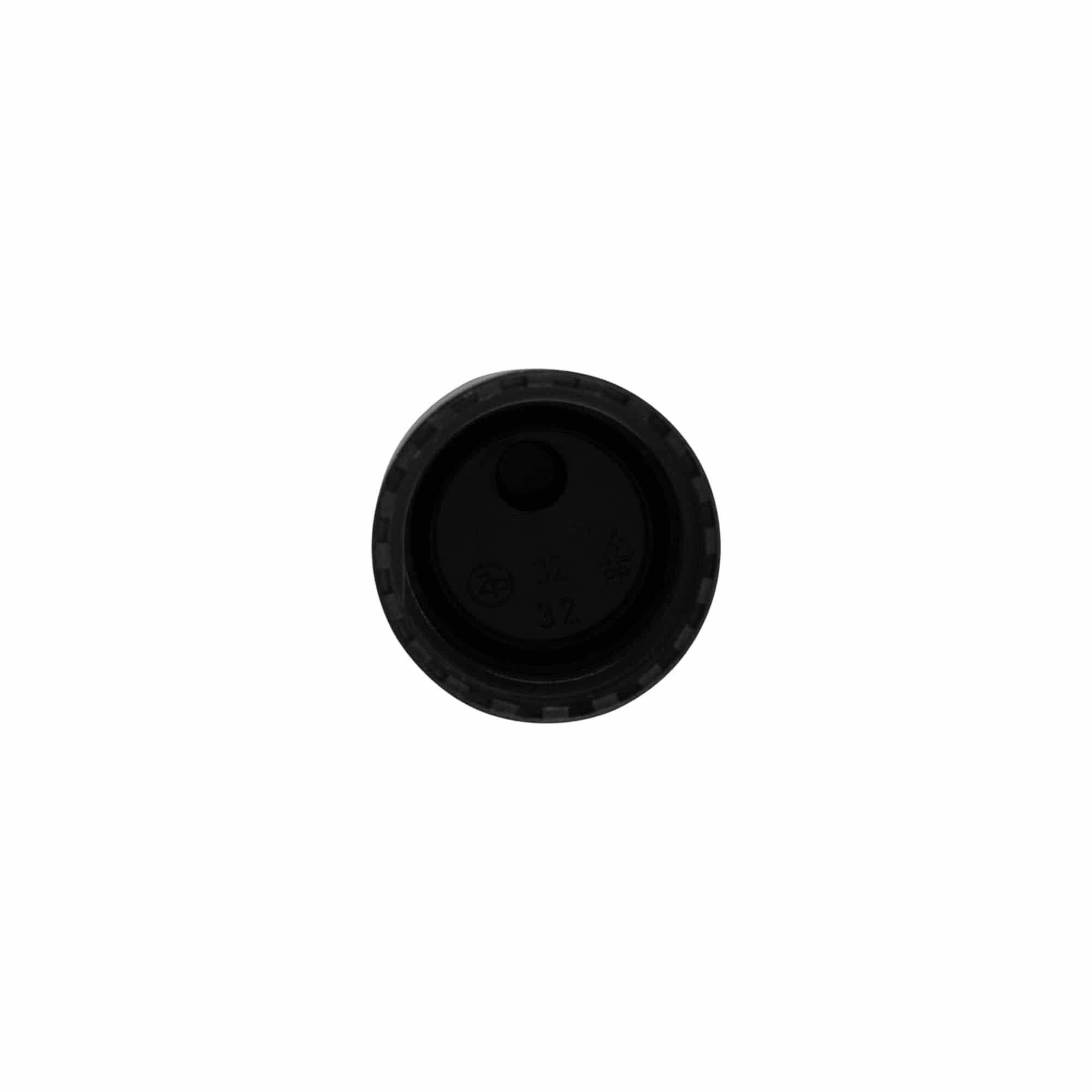 Navojni zatvarač Disc Top, PP plastika, crni, za grlo: 24/410
