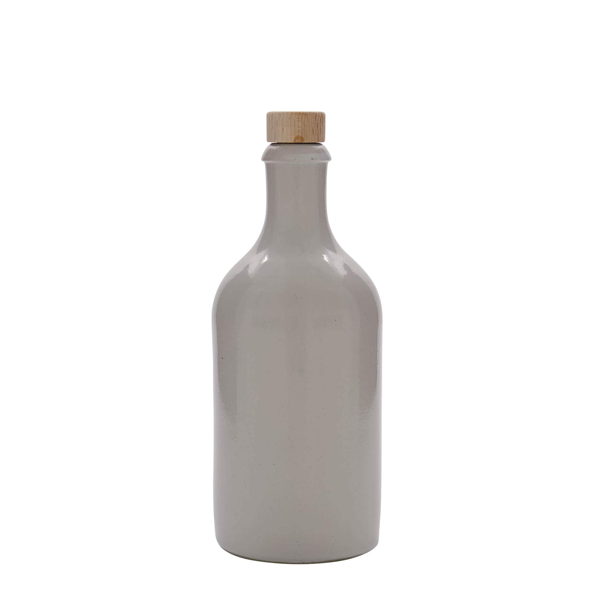500 ml glineni vrč, kamenina, bijeli, otvor: pluta