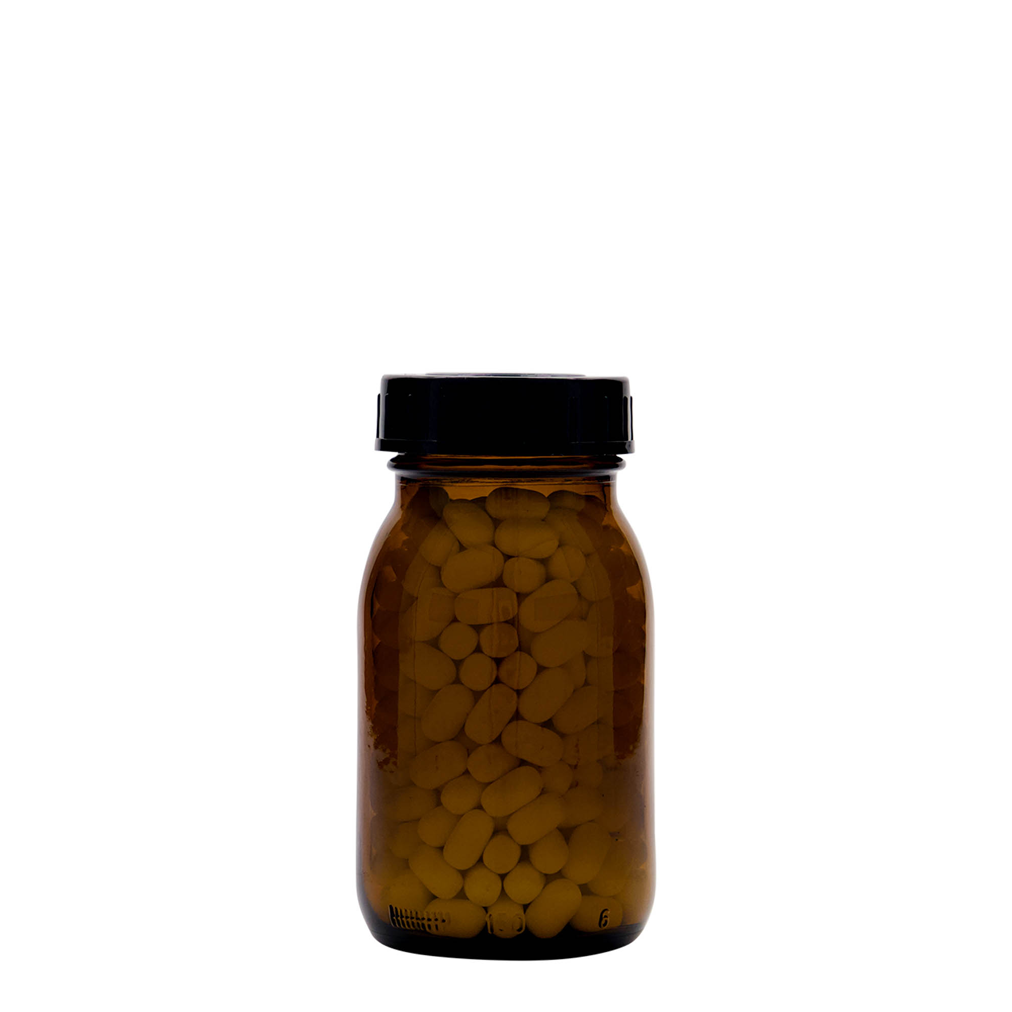 150 ml staklena boca širokog grla, smeđa, otvor: DIN 45 150 ml staklena boca širokog grla, smeđa, otvor: DIN 45