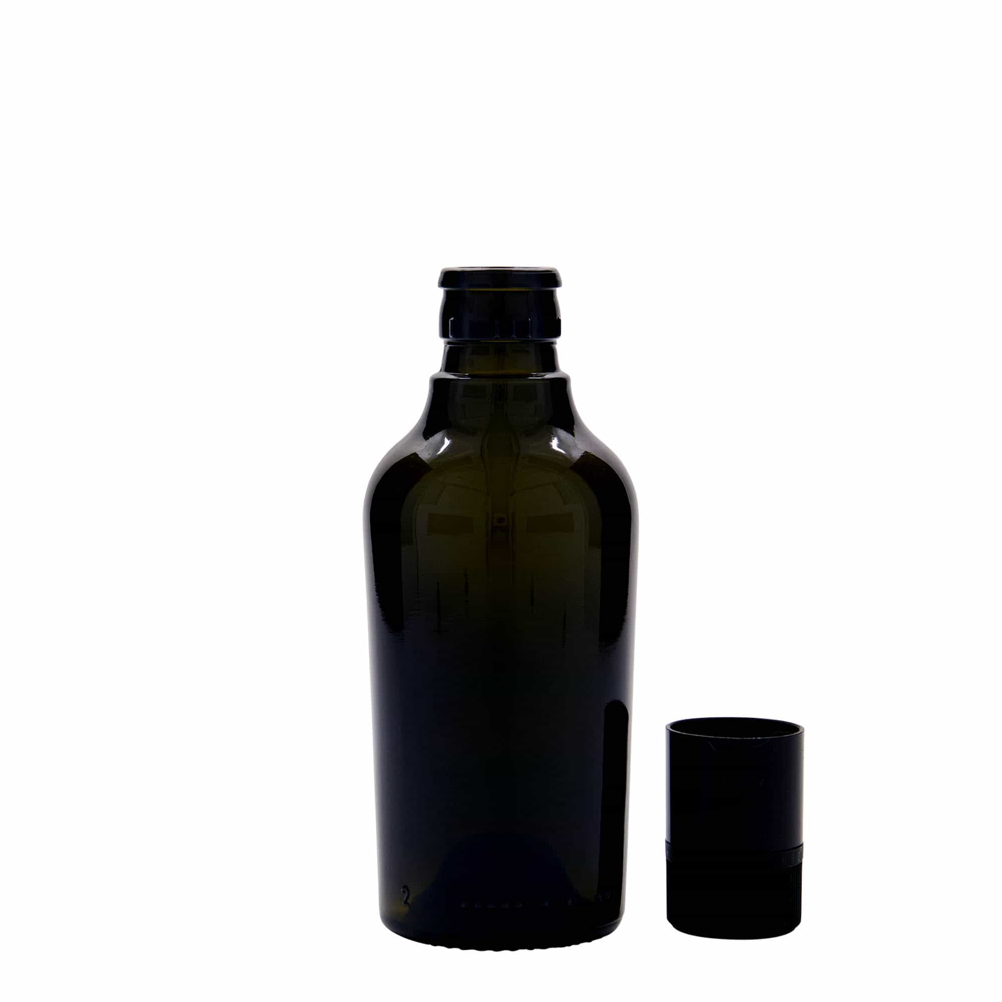 Boca za ocat/ulje 250 ml 'Oleum', staklo, antikno zelena, otvor: DOP