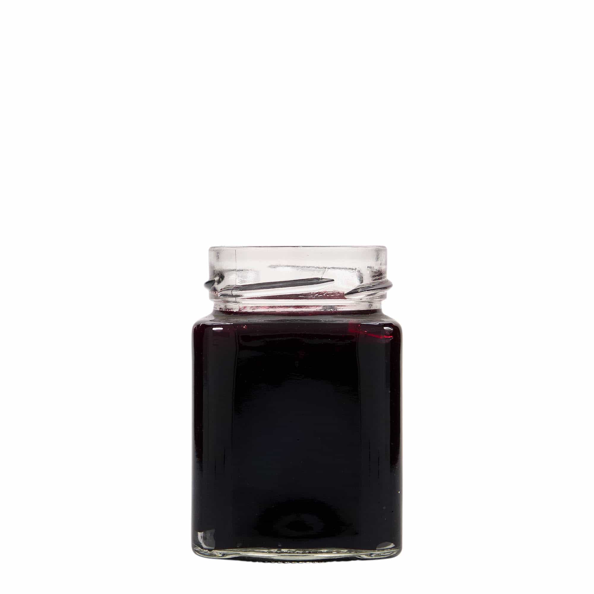 Kvadratna staklenka 212 ml 'Funny', otvor: Deep Twist Off (DTO 58)