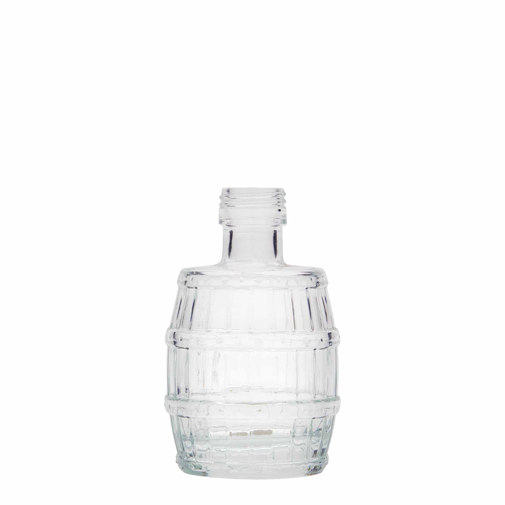 Staklena boca 100 ml 'Bačva', otvor: PP 24 Staklena boca 100 ml 'Bačva', otvor: PP 24