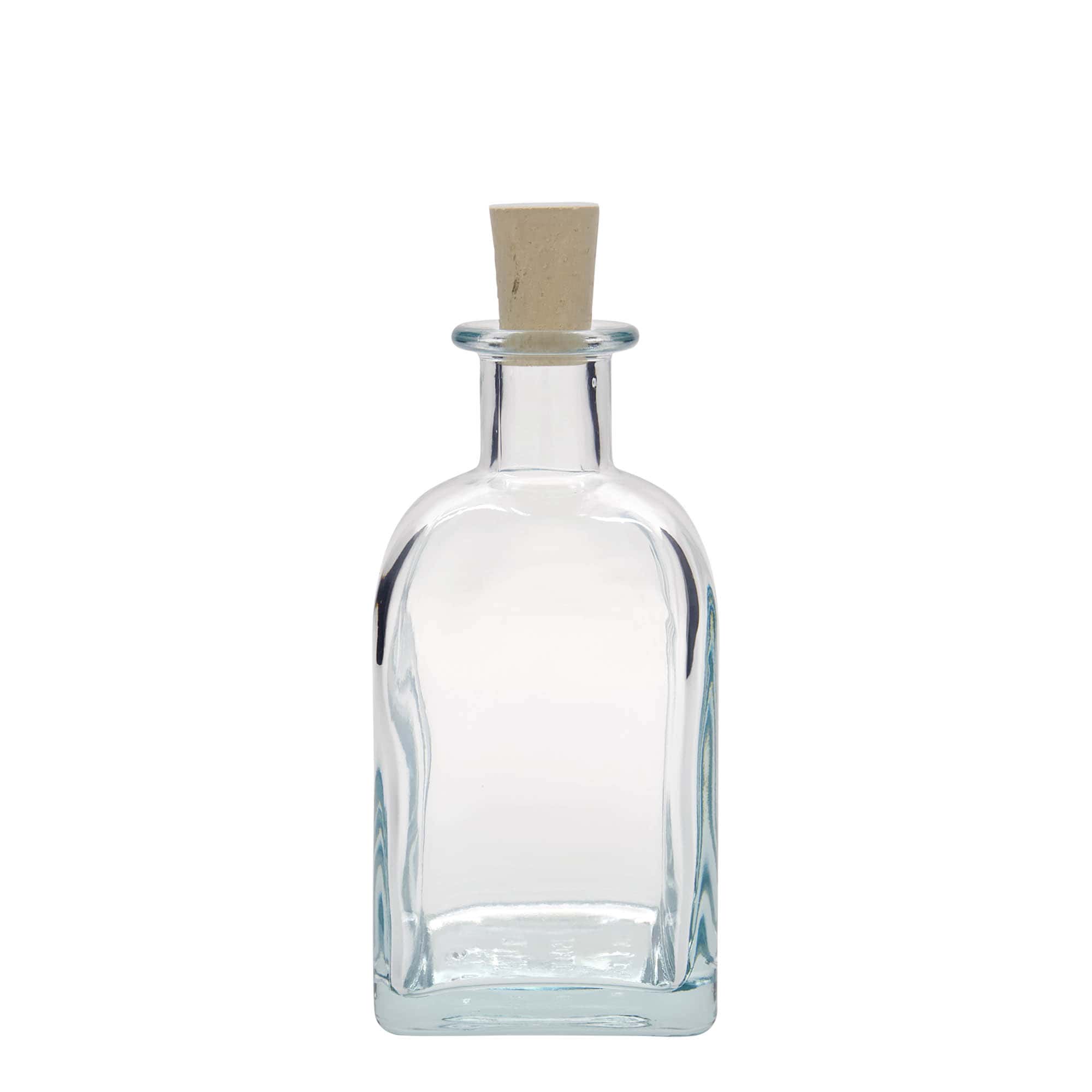 350 ml staklena boca Apotheker Carré, četvrtasta, otvor: plutani čep