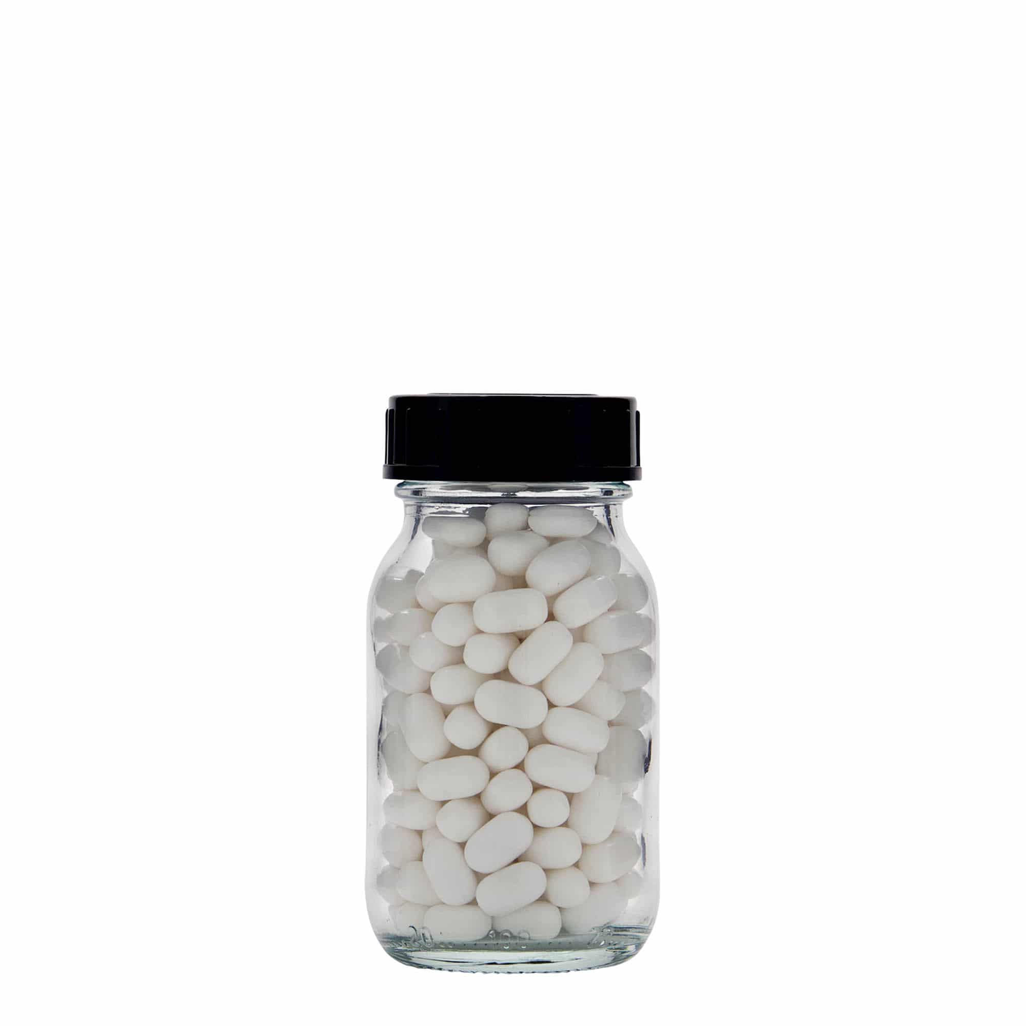 100 ml staklena boca širokog grla, otvor: DIN 40