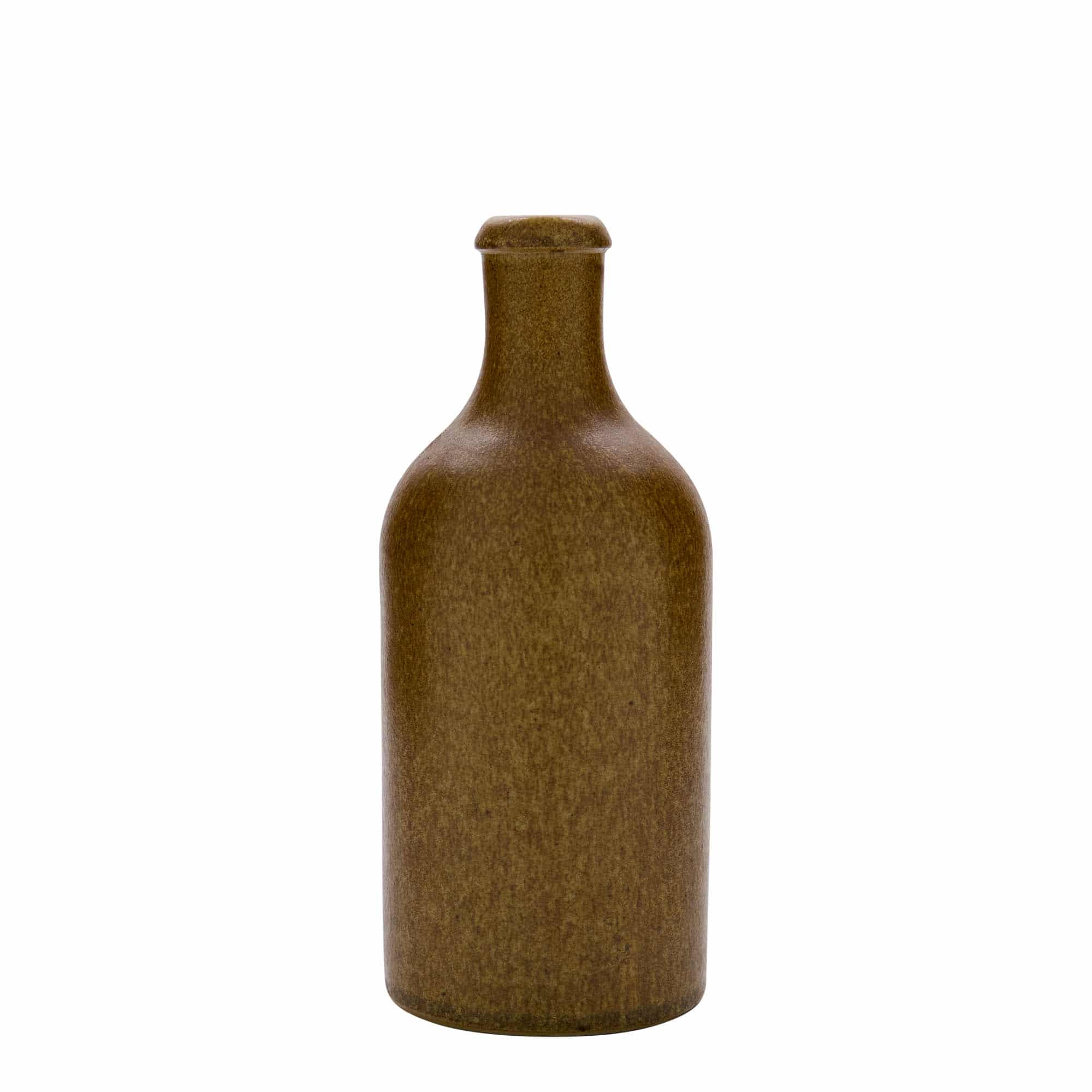Glineni vrč 500 ml, keramika, smeđe-kristalni, otvor: pluteni čep