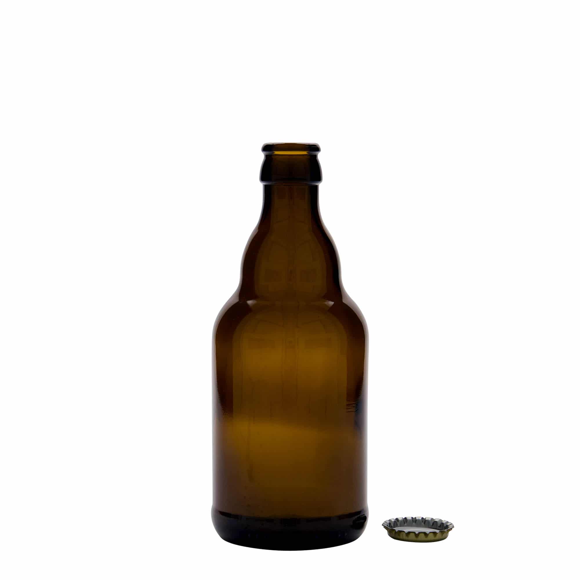 Boca za pivo 330 ml 'Steinie', staklo, smeđa, otvor: krunski čep
