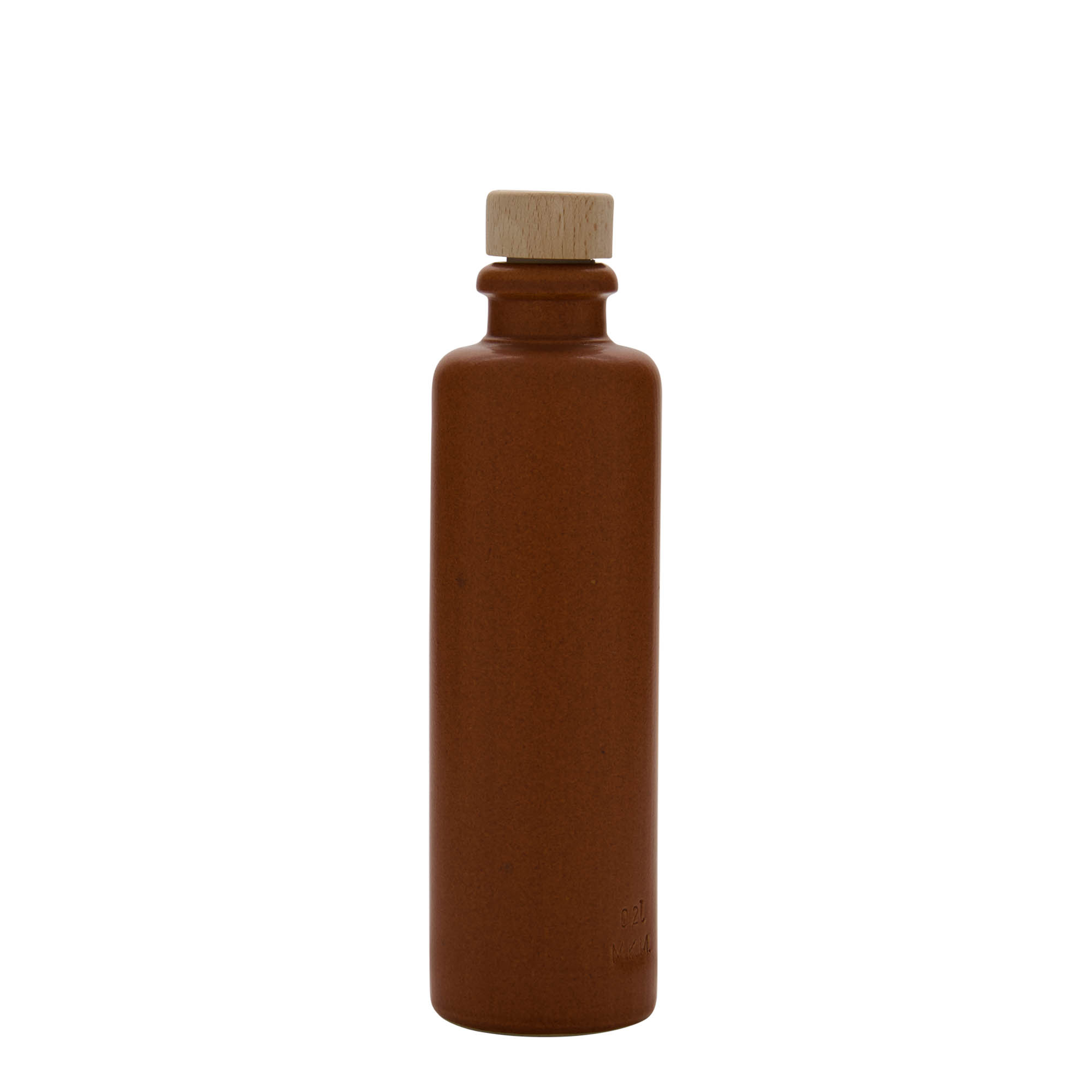 200 ml glineni vrč, kamenina, crveno-smeđi, otvor: pluta