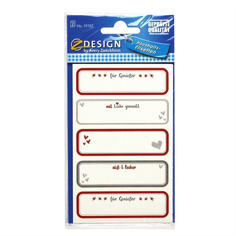 Zweckform etikete 'Domaće', pravokutne, papir, višebojne Zweckform etikete 'Domaće', pravokutne, papir, višebojne