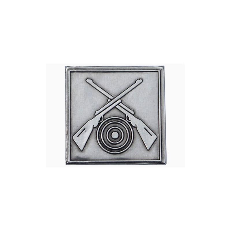 Olovna etiketa 'Schützen', kvadratna, metal, srebrna
