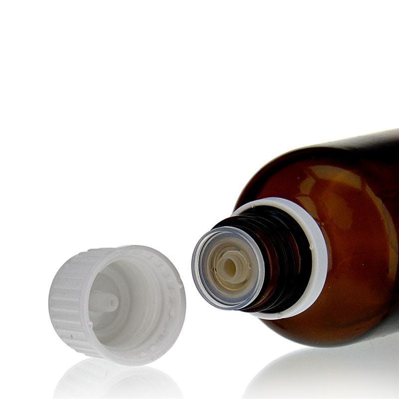 Zatvarač s navojem s kapaljkom, PE plastika, bijeli, za otvor: DIN 18 Zatvarač s navojem s kapaljkom, PE plastika, bijeli, za otvor: DIN 18