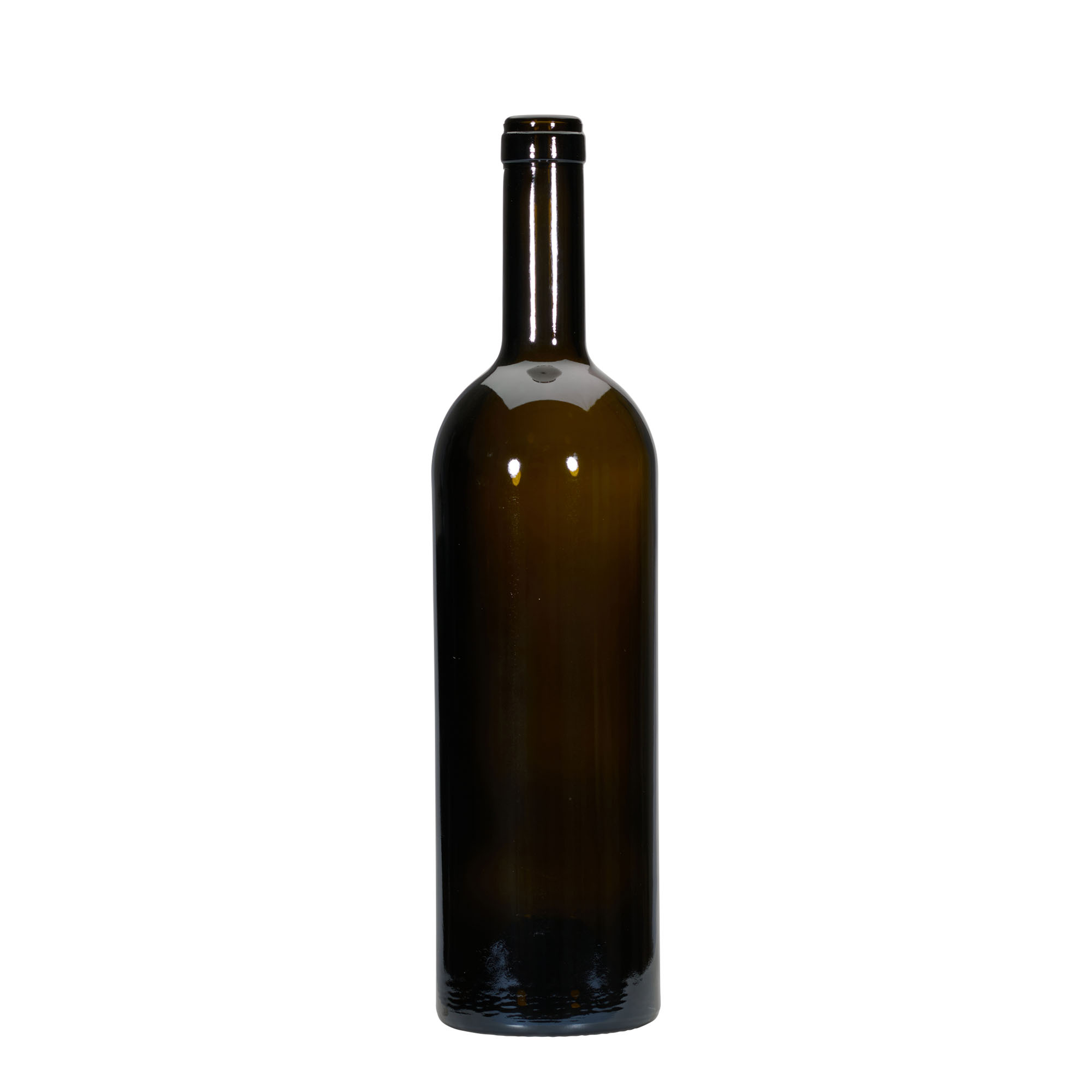 750 ml vinska boca 'Golia', antikno zelena, otvor: pluta
