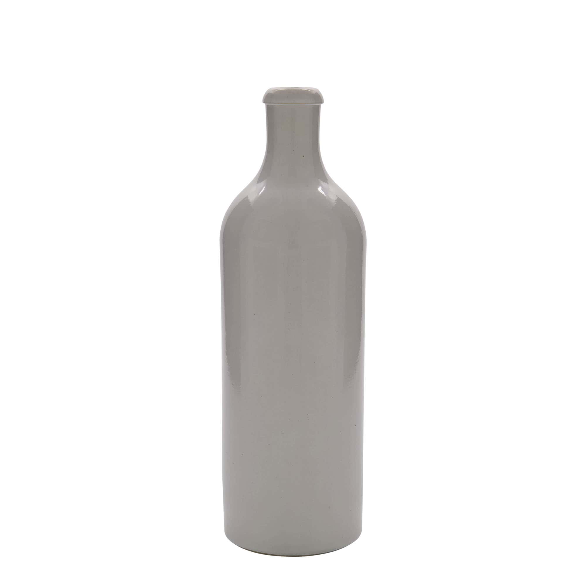 750 ml glineni vrč, kamenina, bijeli, otvor: pluta