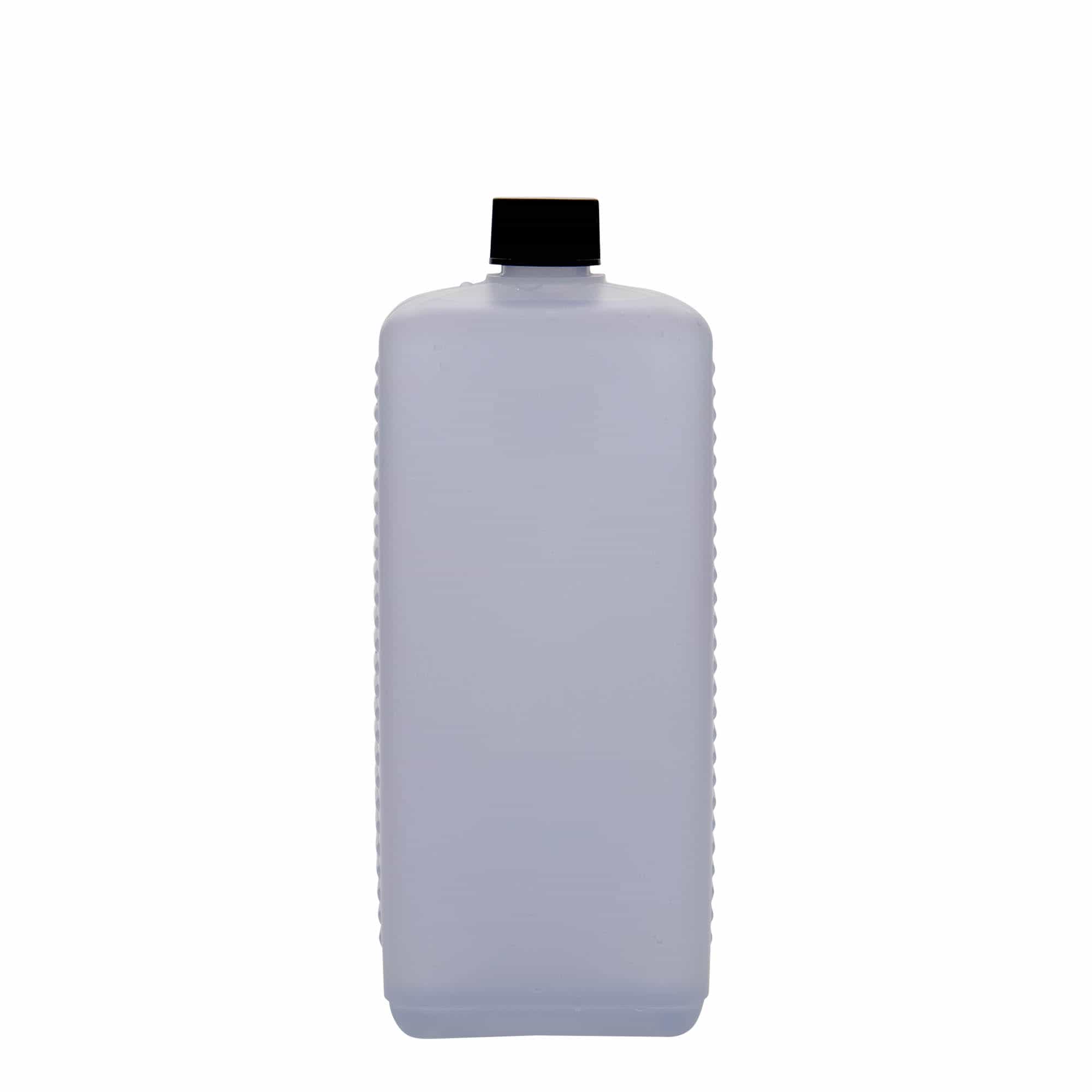 Kanistar boca 1000 ml, pravokutna, HDPE plastika, prirodna, otvor: DIN 25 EPE